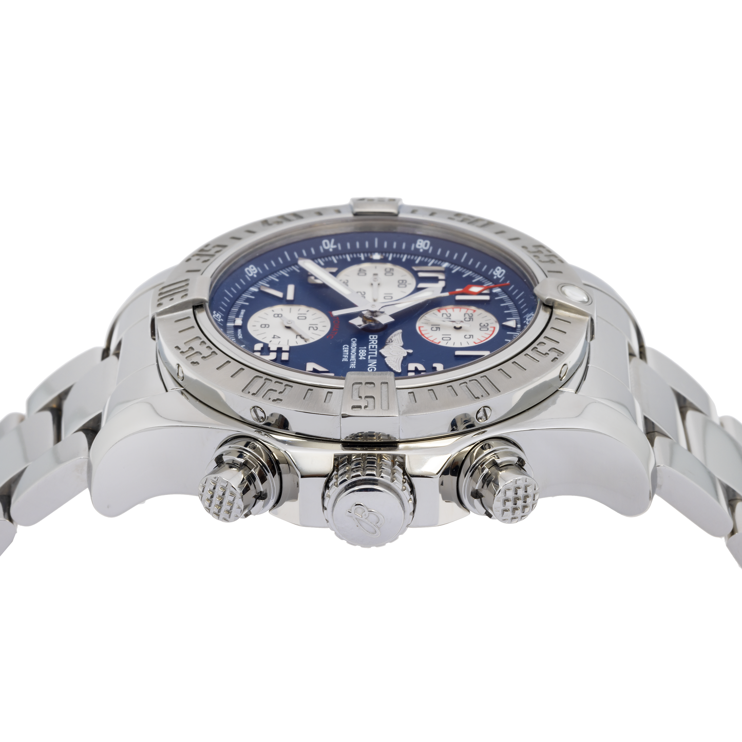 BREITLING SUPER AVENGER II A13371 48MM BLUE DIAL WITH STAINLESS STEEL BRACELET