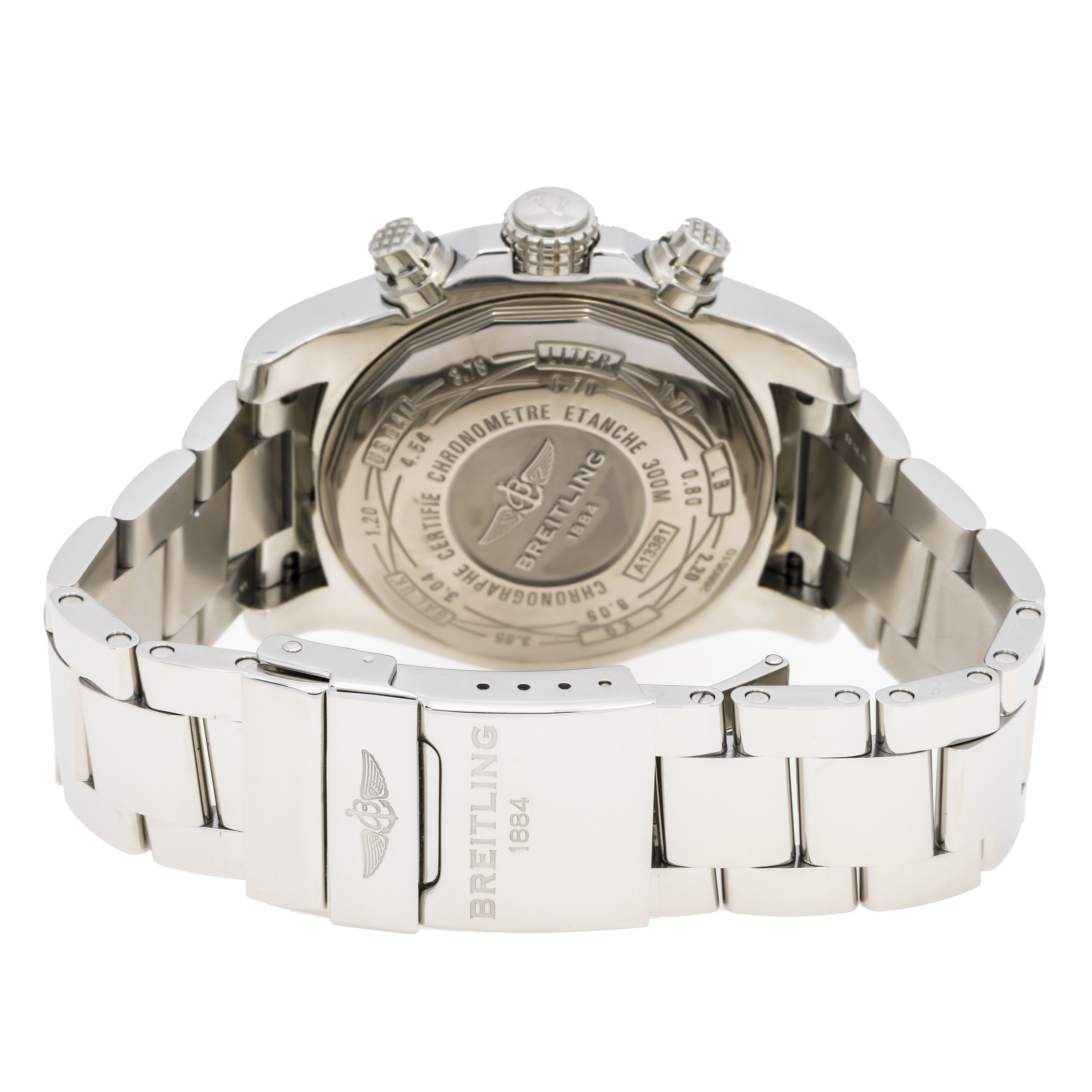 BREITLING SUPER AVENGER II A13371 48MM BLUE DIAL WITH STAINLESS STEEL BRACELET