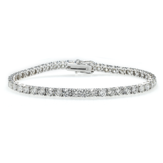 14K GOLD LAB DIAMOND TENNIS BRACELET 12.41 CT