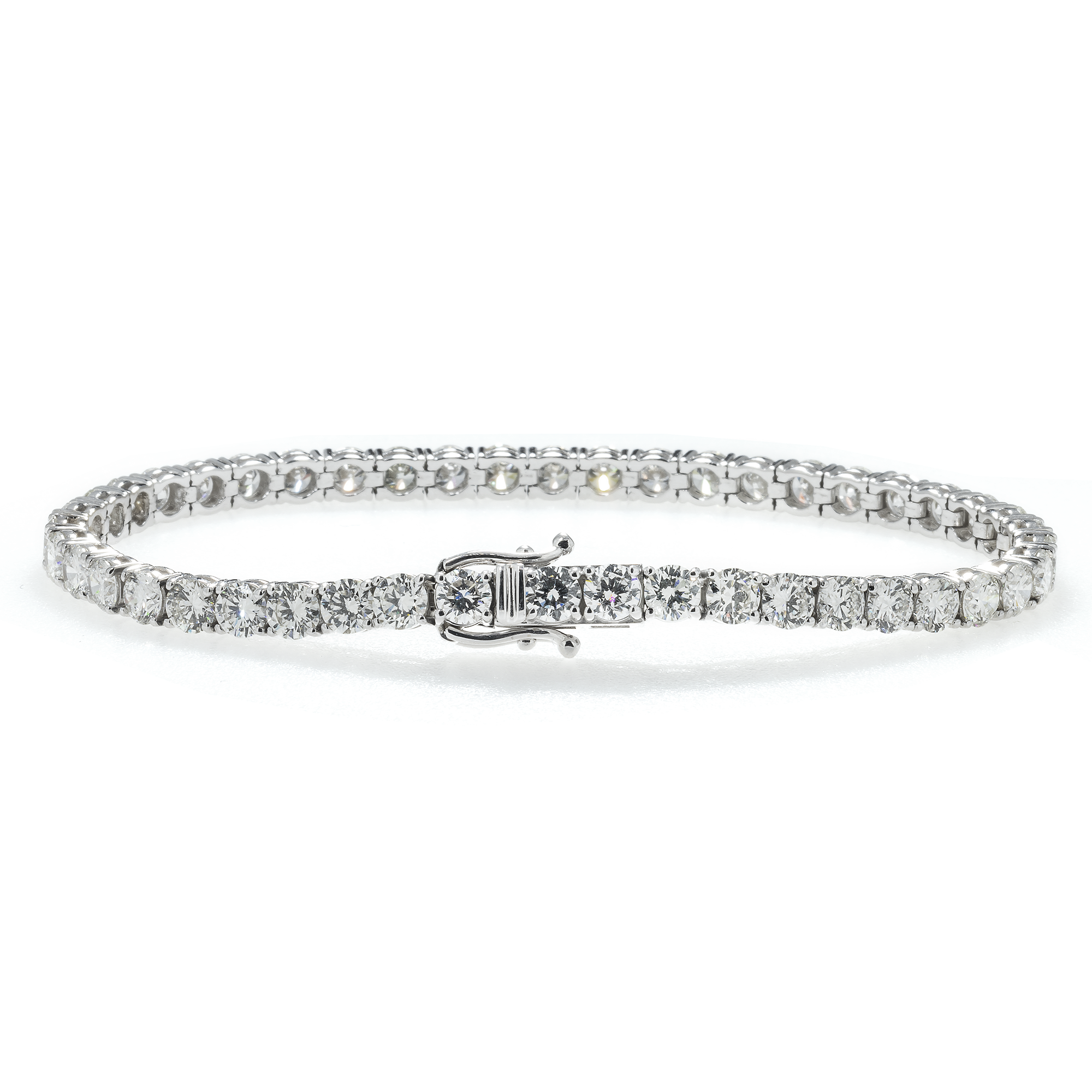 14K GOLD LAB DIAMOND TENNIS BRACELET 12.41 CT