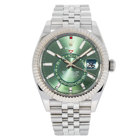 Rolex Sky-Dweller 336934 42MM Green Dial With Stainless Steel Jubilee Bracelet