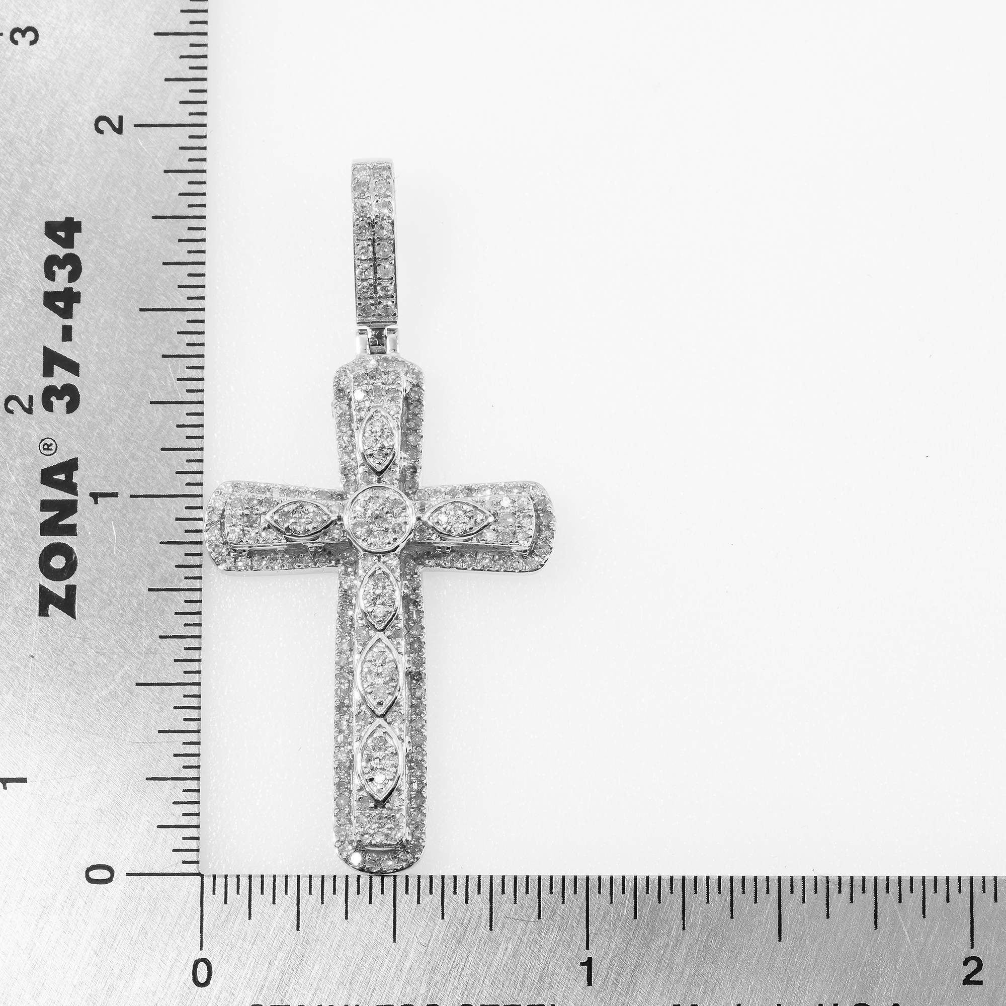10K GOLD DIAMOND CROSS PENDANT 1.00 CT