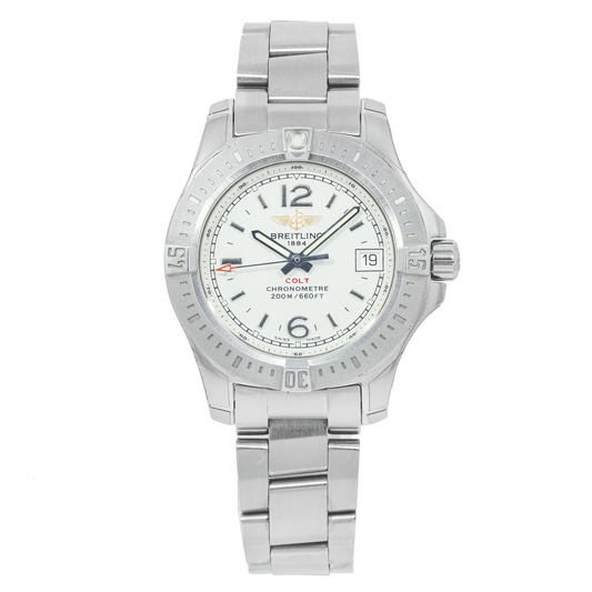 Breitling Colt A77388 33MM White Dial With Stainless Steel Bracelet