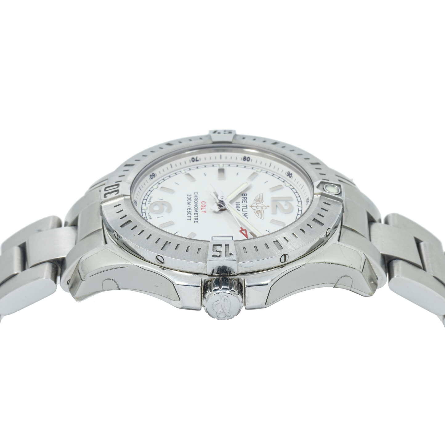 Breitling Colt A77388 33MM White Dial With Stainless Steel Bracelet