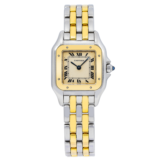 Cartier Panthère W25029B5 22MM Off-White Dial With Two Tone Bracelet