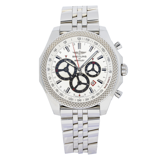 Breitling Bentley Motors A25366 49mm White  Dial With Stainless Steel Bracelet