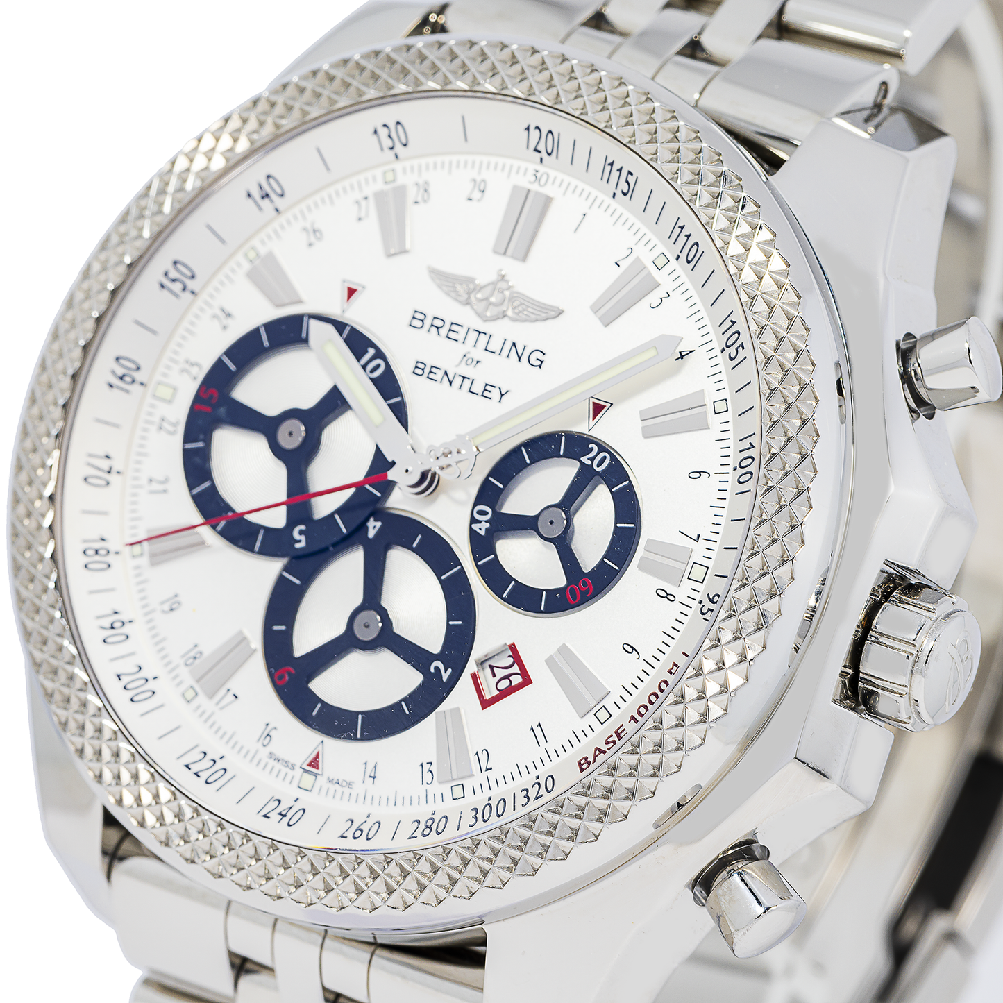 Breitling Bentley Motors A25366 49mm White  Dial With Stainless Steel Bracelet