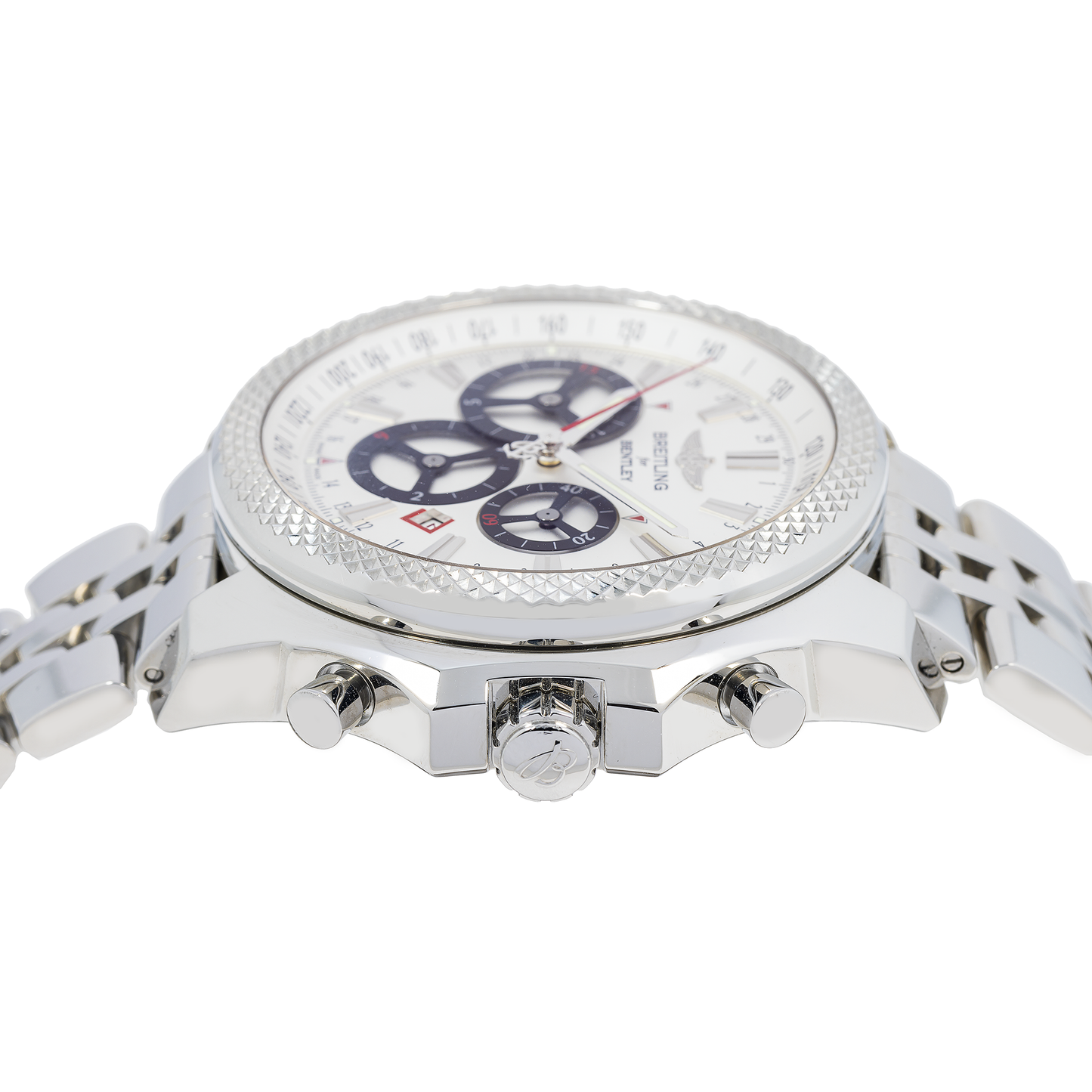 Breitling Bentley Motors A25366 49mm White  Dial With Stainless Steel Bracelet