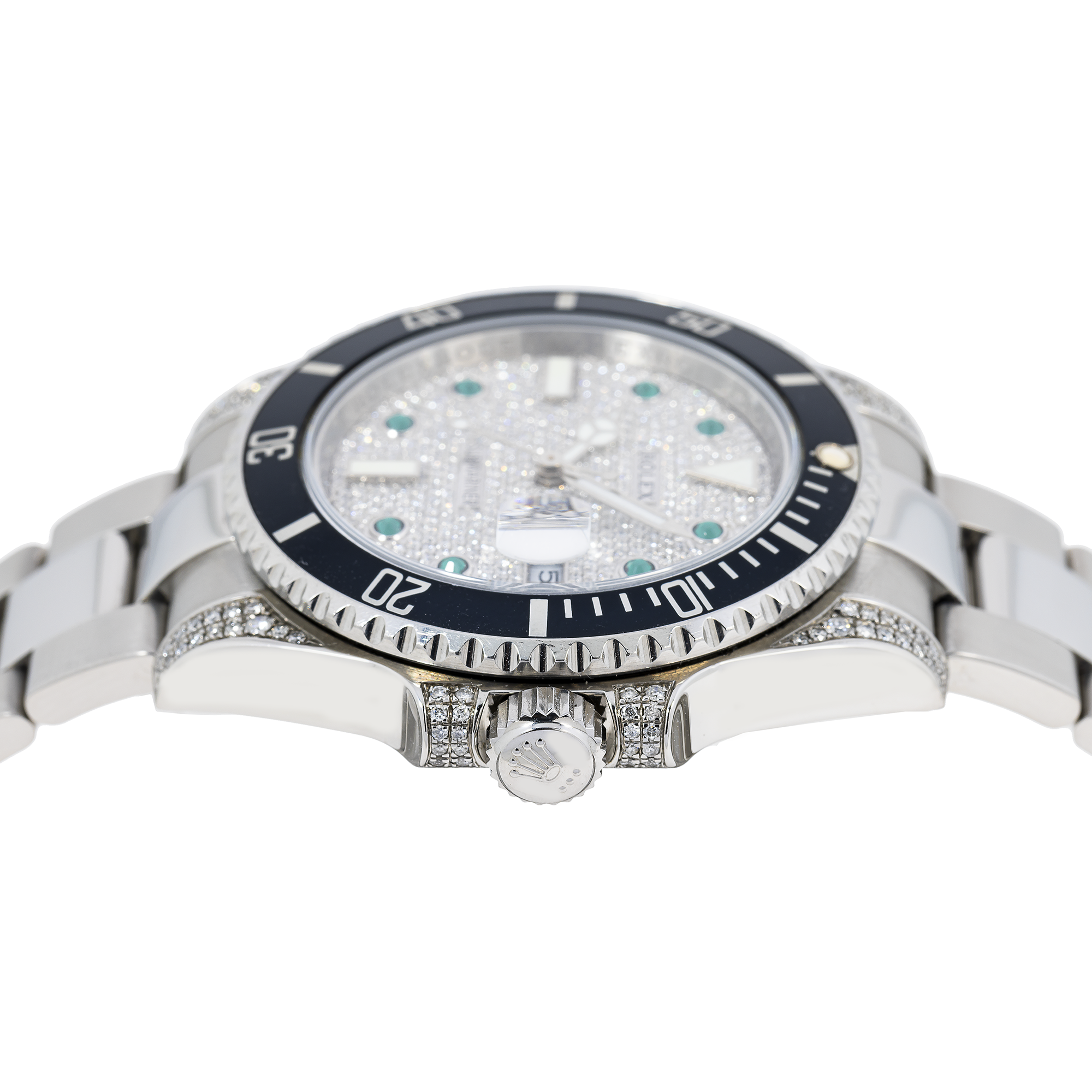 Rolex Submariner Date 116610LN 40MM Pave Dial With Diamond Lugs And Bezel