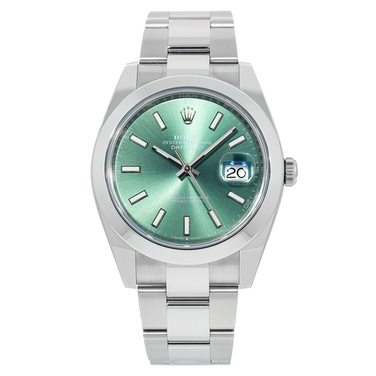 Rolex Datejust 126300 41MM Green Index Dial With Stainless Steel Oyster Bracelet