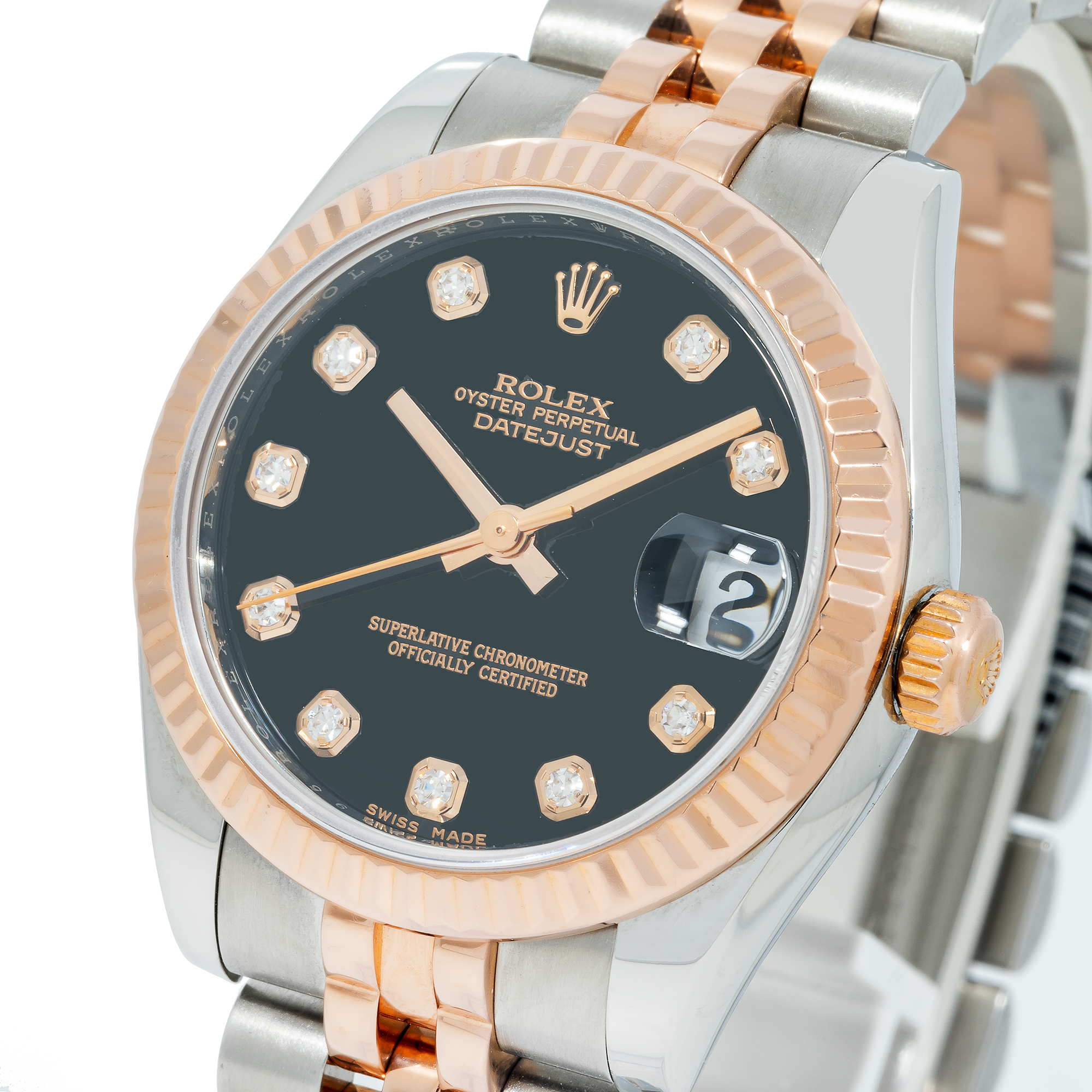 Rolex Datejust 178271 31MM Black Diamond Dial With Two Tone Jubilee Bracelet