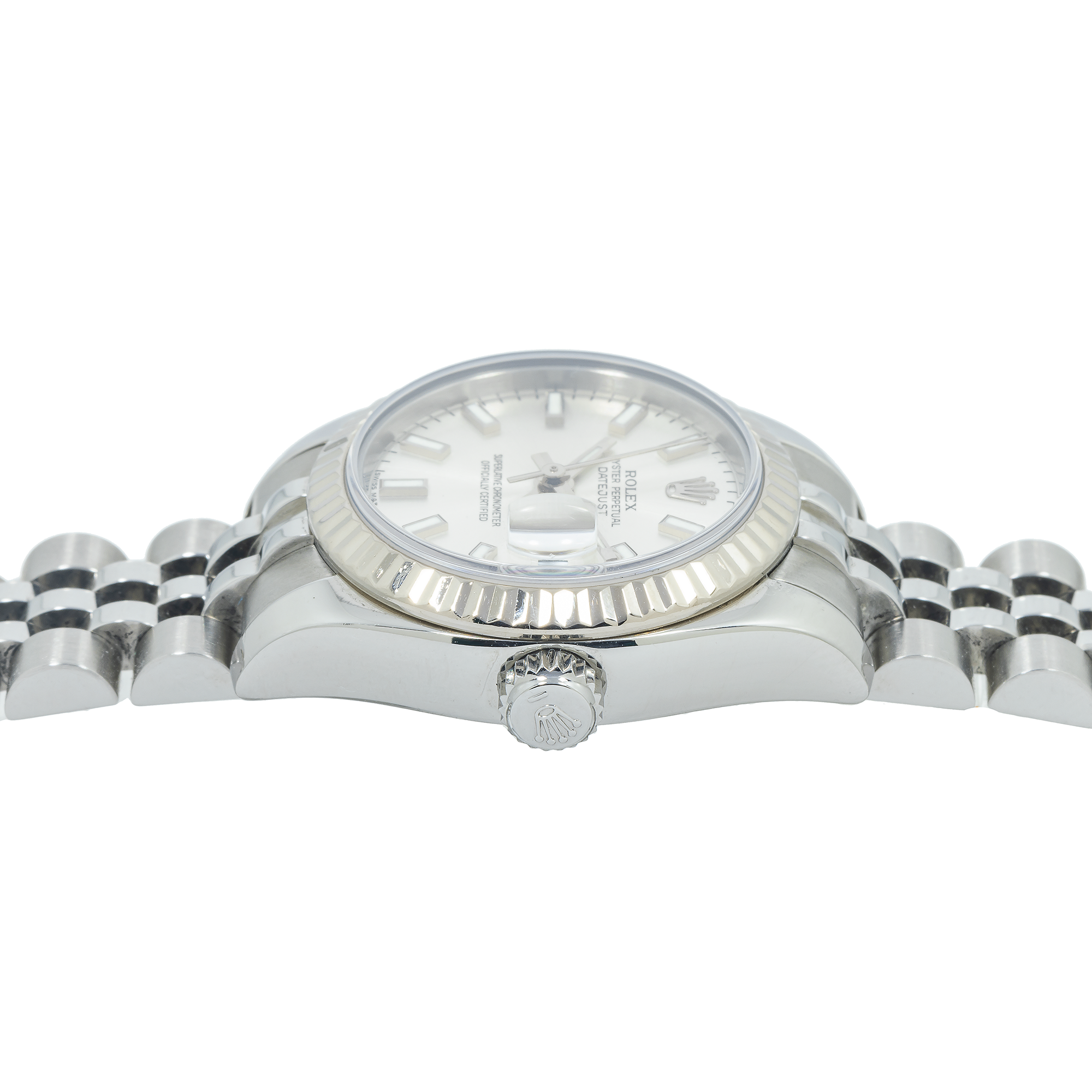 Rolex Datejust 179174 26MM White Index Dial & Fluted Bezel With Stainless Steel Jubilee Bracelet