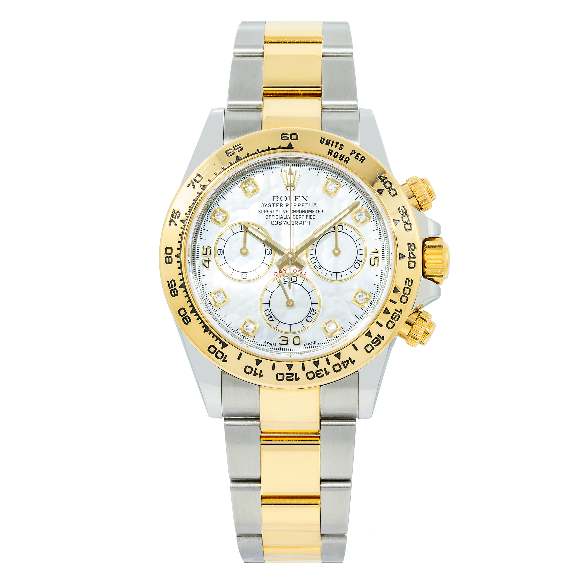 Rolex Cosmograph Daytona 116503 40MM White Diamond Dial With Two Tone Oyster Bracelet