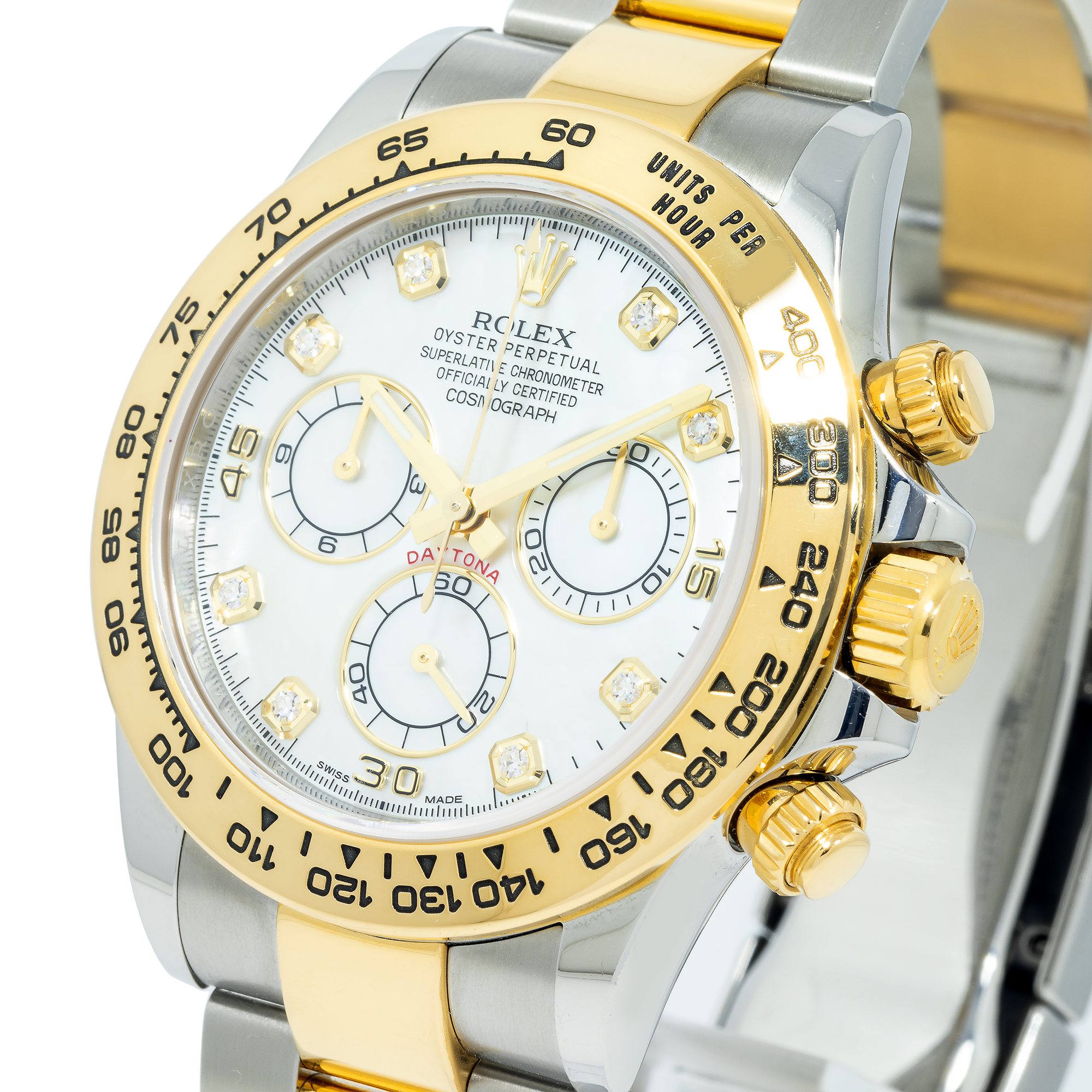 Rolex Cosmograph Daytona 116503 40MM White Diamond Dial With Two Tone Oyster Bracelet
