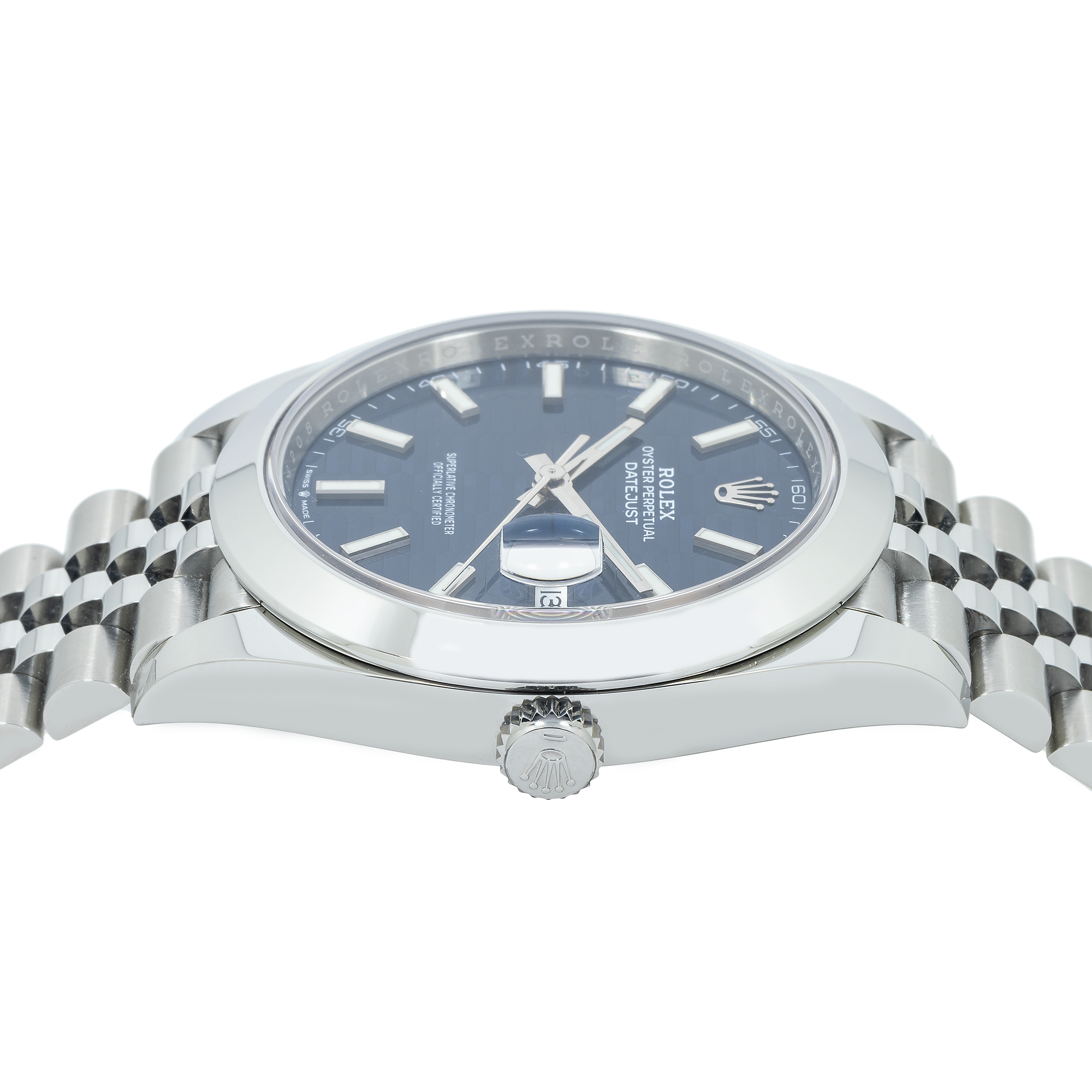 Rolex Datejust 126300 41MM Blue Textured Index Dial With Stainless Steel Jubilee Bracelet