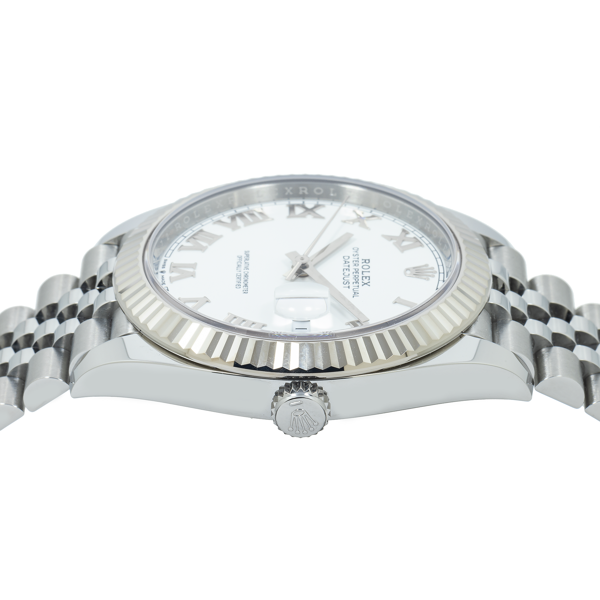 Rolex Datejust 126334 41MM White Roman Numeral Dial With Stainless Steel Jubilee Bracelet