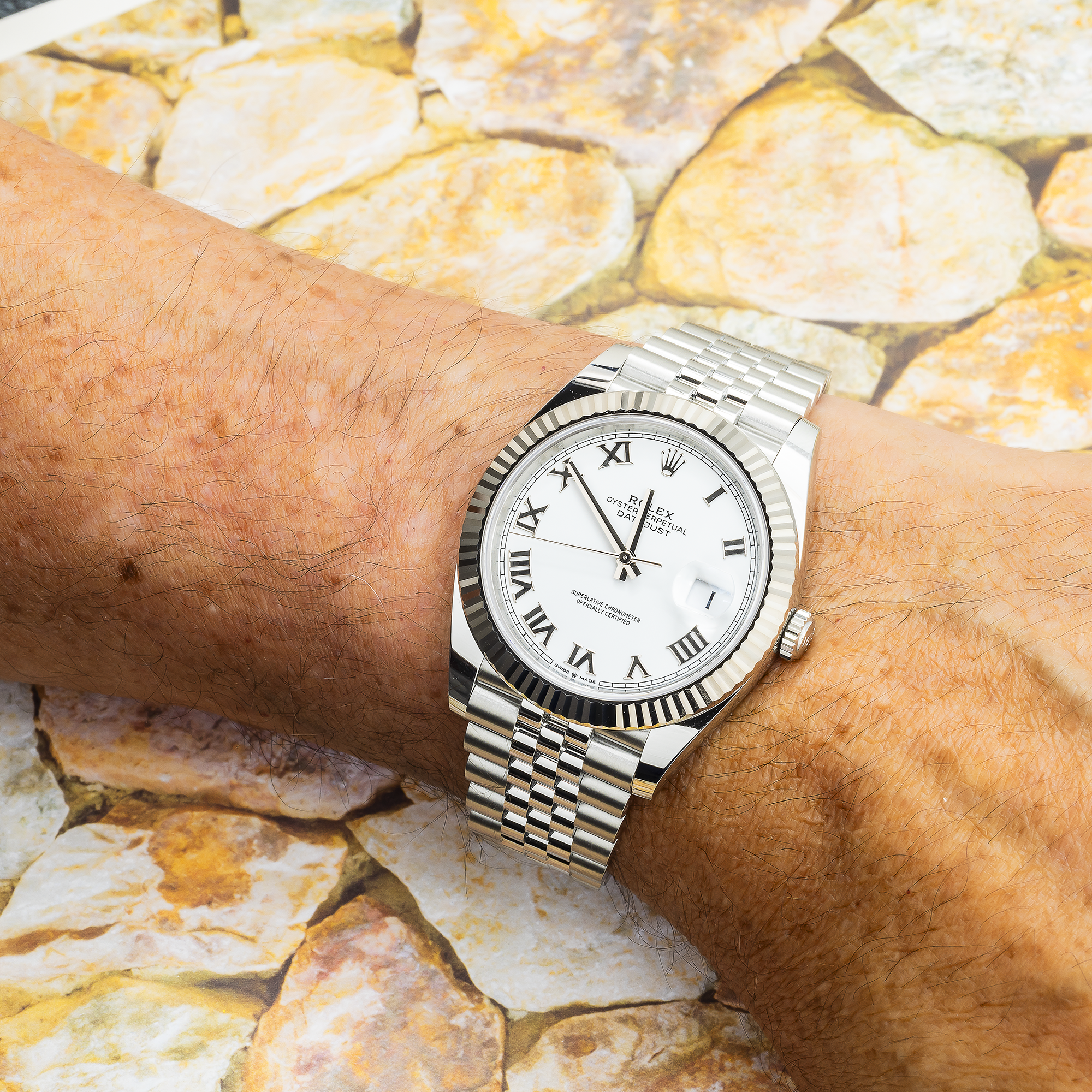 Rolex Datejust 126334 41MM White Roman Numeral Dial With Stainless Steel Jubilee Bracelet