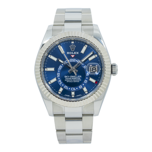 Rolex Sky-Dweller 326934 42MM Blue Index Dial With Stainless Steel Oyster Bracelet