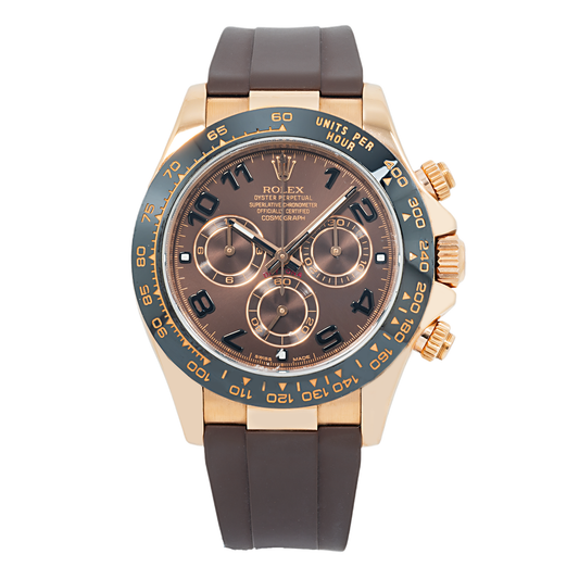 Rolex Daytona 116515LN 40MM Chocolate Dial With Rose Gold Bezel And Brown Oysterflex Strap