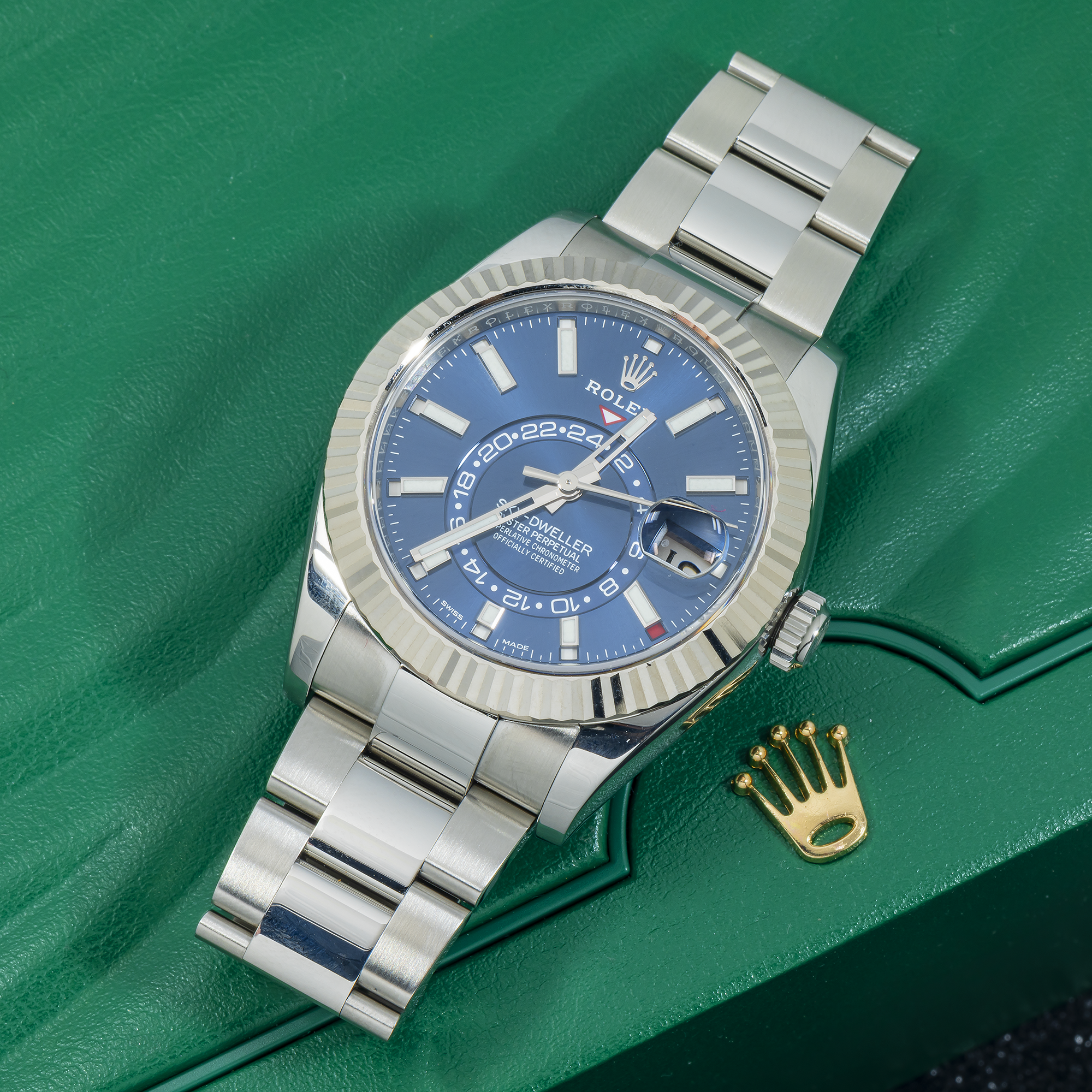 Rolex Sky-Dweller 326934 42MM Blue Index Dial With Stainless Steel Oyster Bracelet
