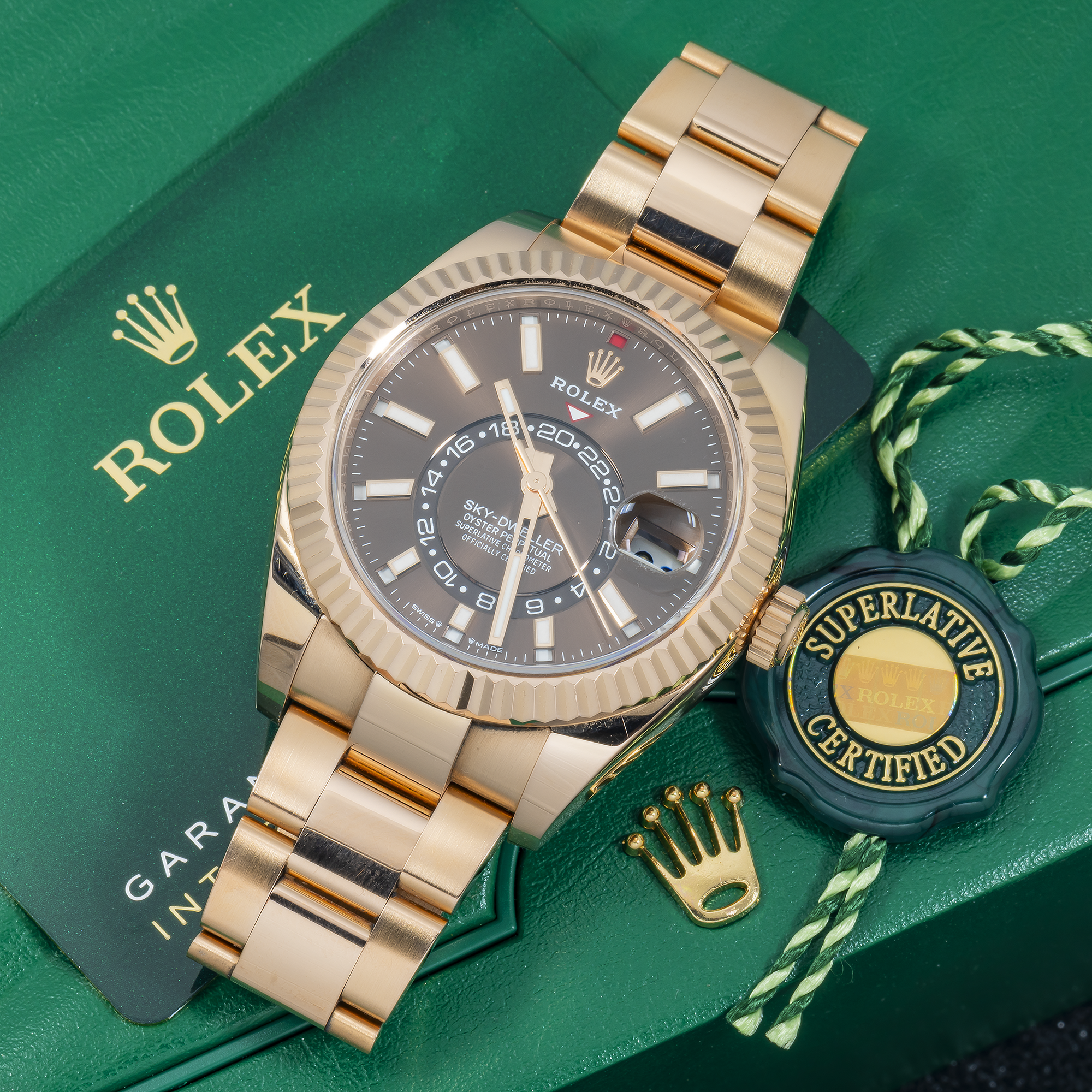 Rolex Sky-Dweller 326935 42MM Chocolate Dial With Rose Gold Oyster Bracelet