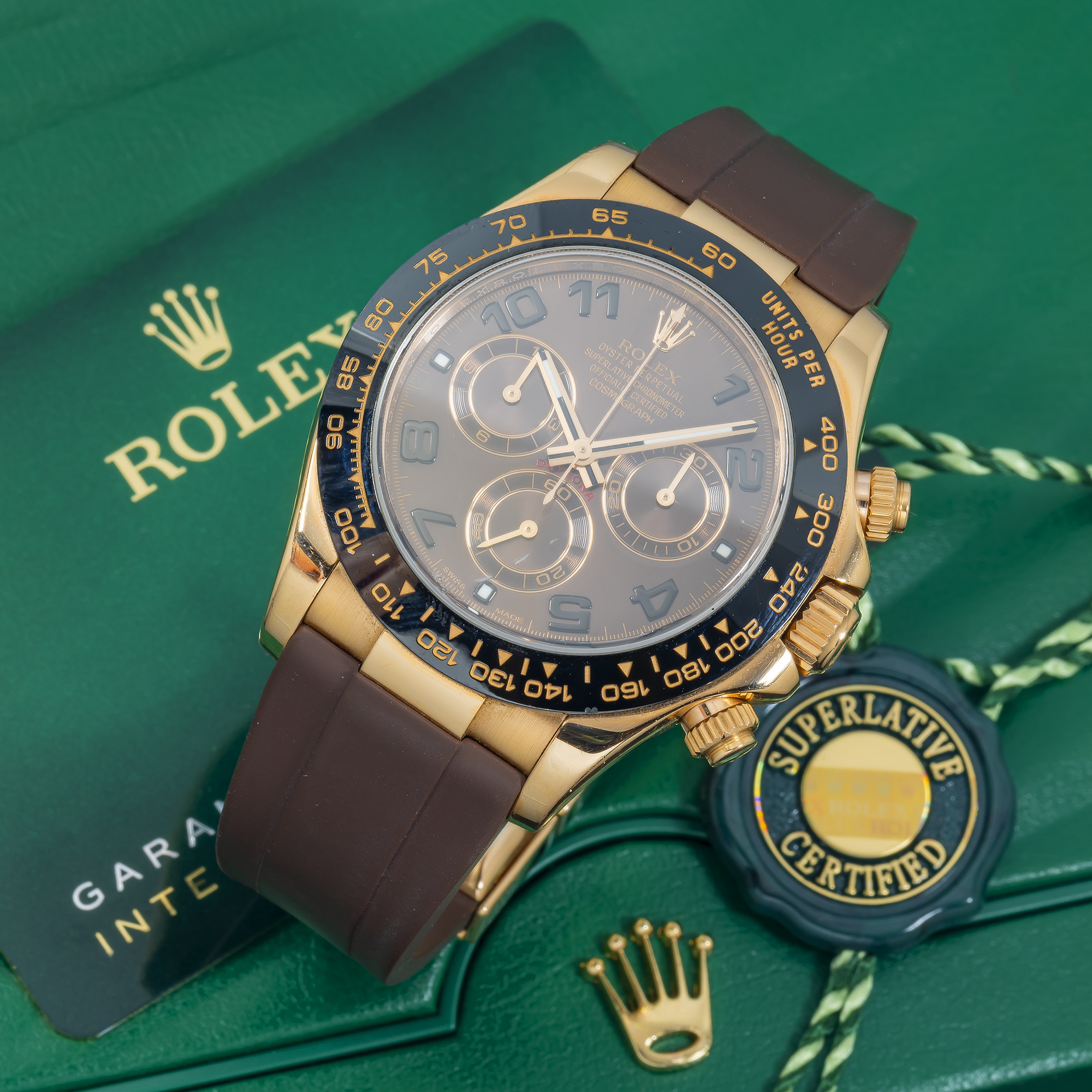 Rolex Daytona 116515LN 40MM Chocolate Dial With Rose Gold Bezel And Brown Oysterflex Strap