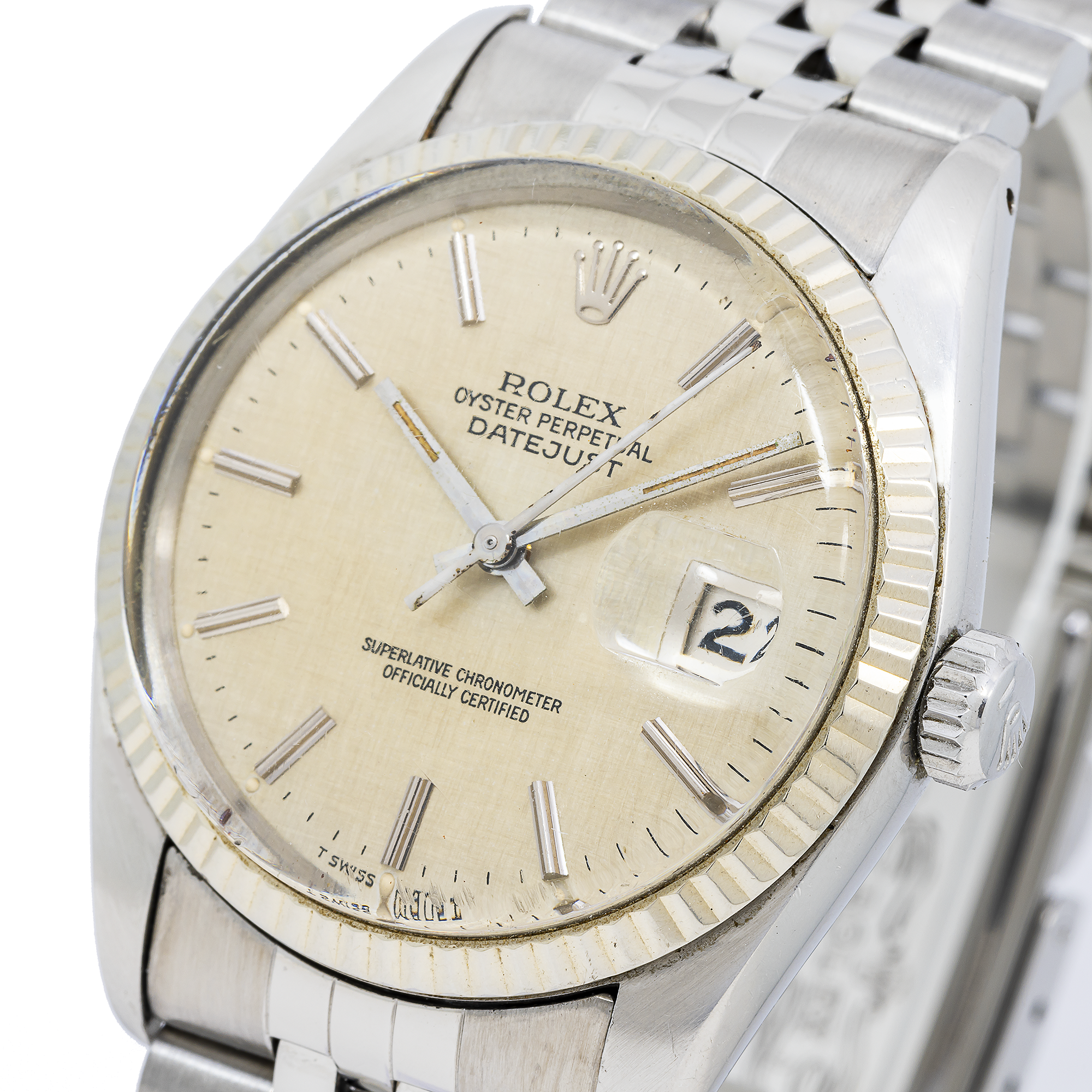 Rolex Datejust 16014 36mm White Index Dial And Stainless Steel Bracelet