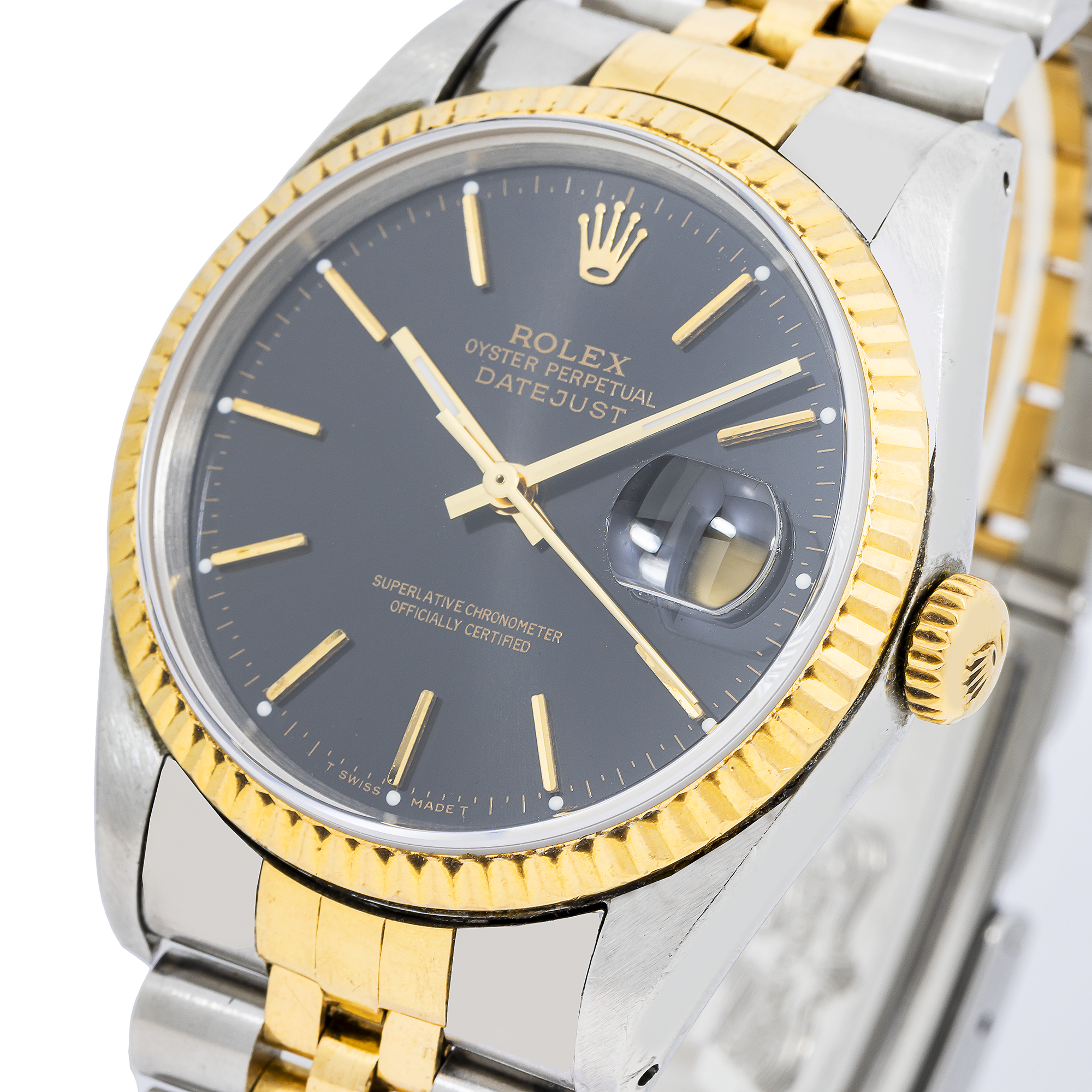 Rolex Datejust 16233 36MM Black Dial With Two Tone Jubilee Bracelet