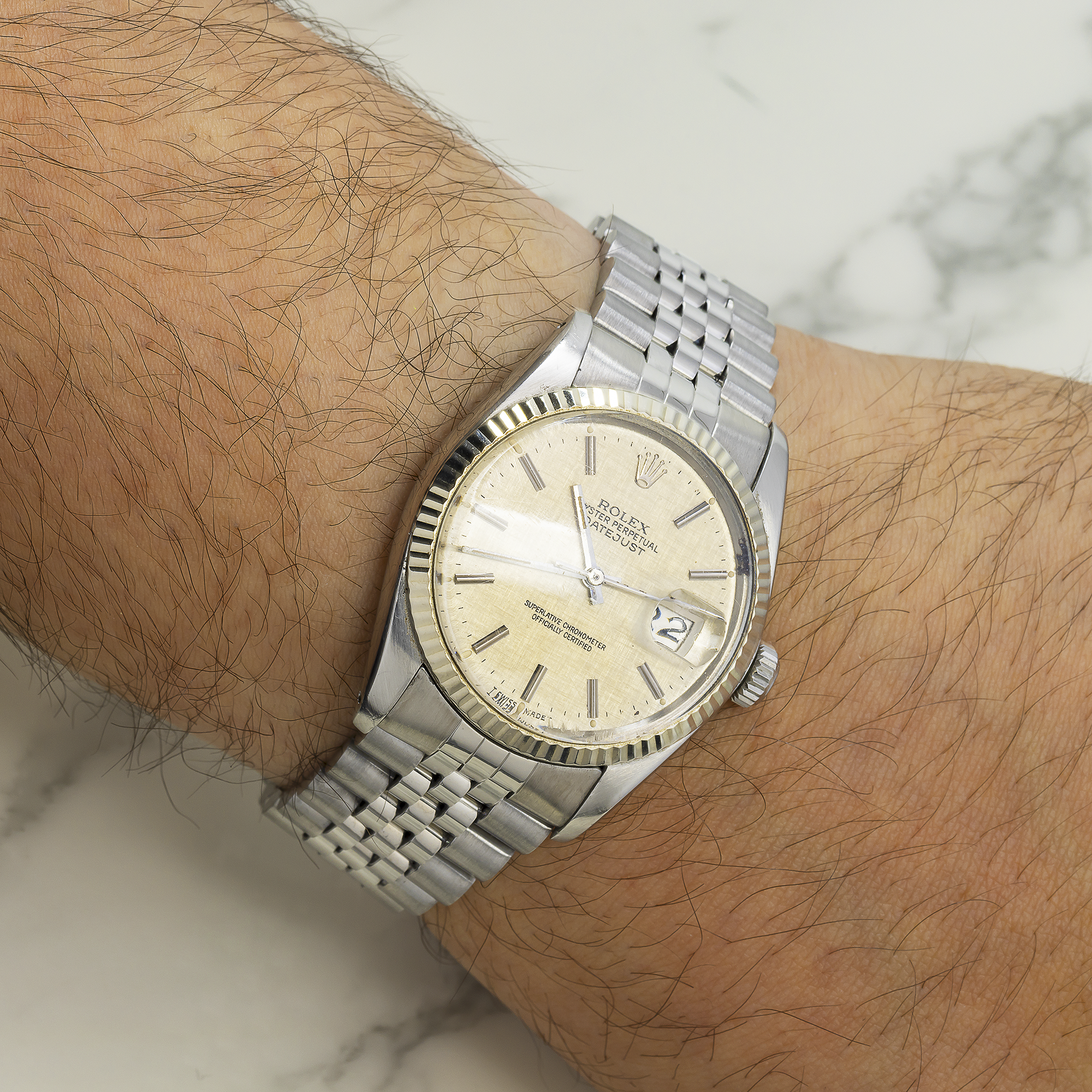 Rolex Datejust 16014 36mm White Index Dial And Stainless Steel Bracelet