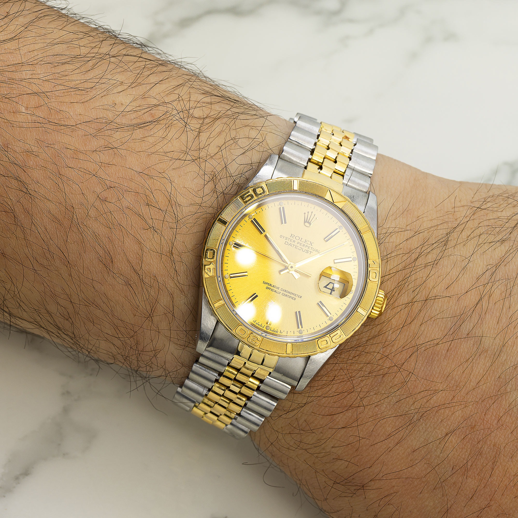 Rolex Datejust 16203 36MM Champagne Dial With Two Tone Jubilee Bracelet