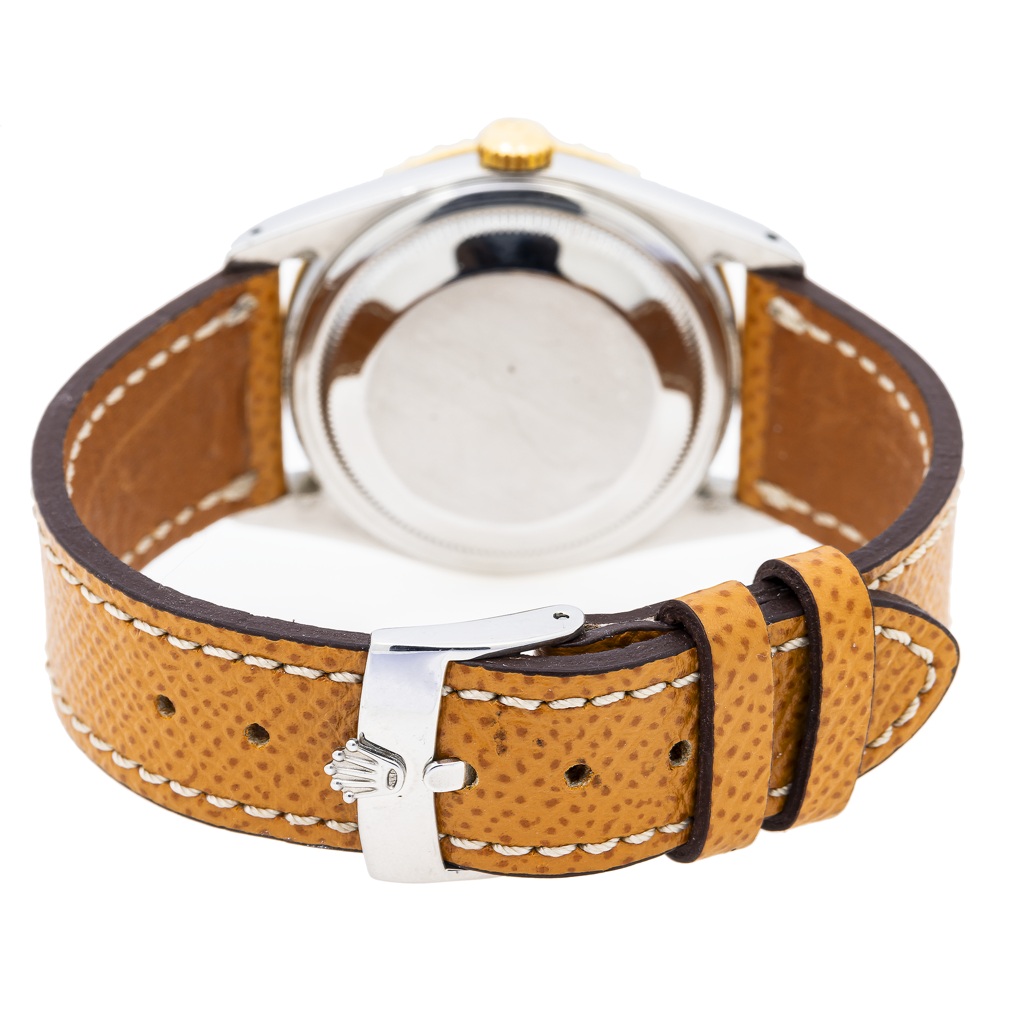 Rolex Datejust 16233 36MM Silver Diamond Dial With Leather Bracelet