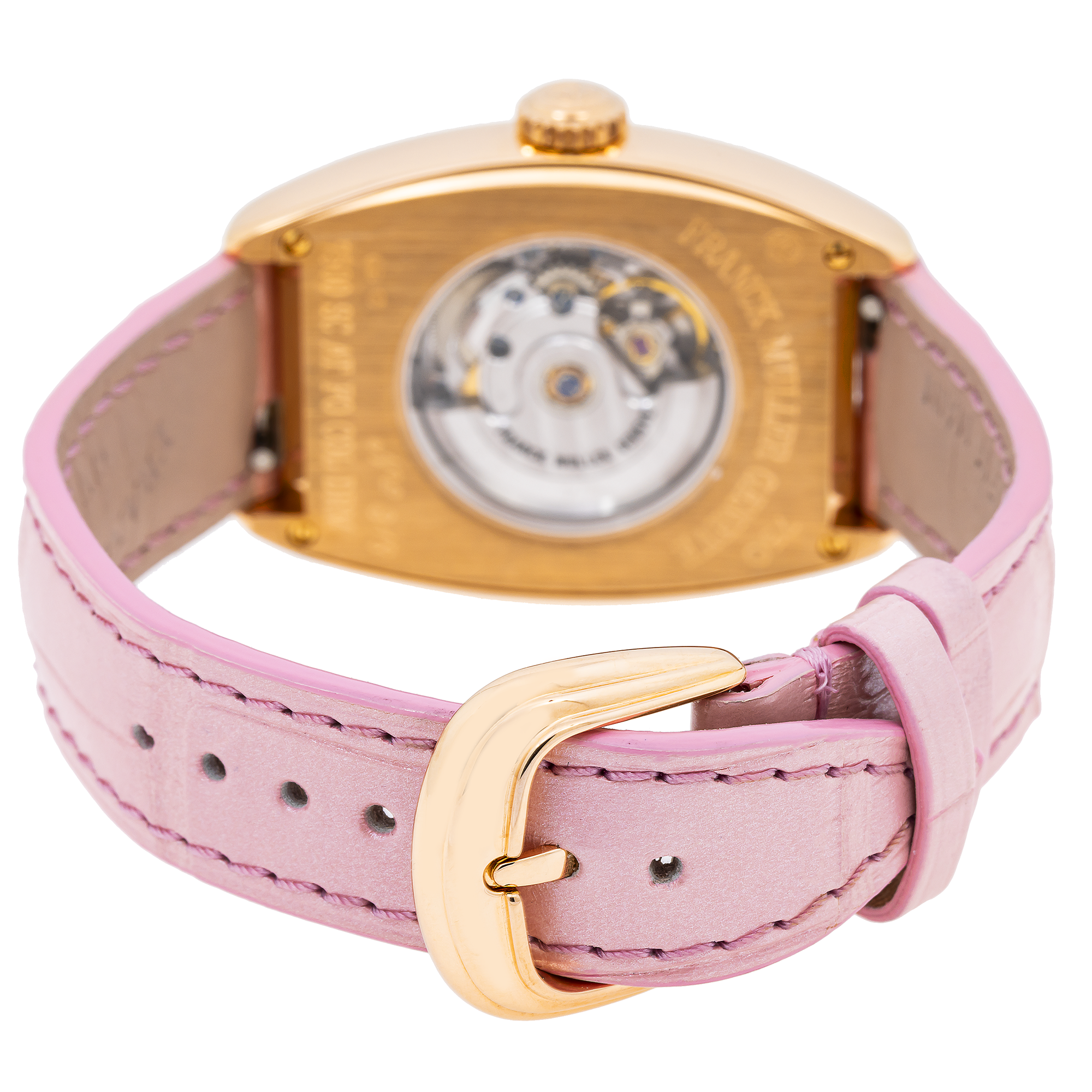 Franck Muller Cintree Curvex 7500SC 28MM White Dial with Leather Bracelet.