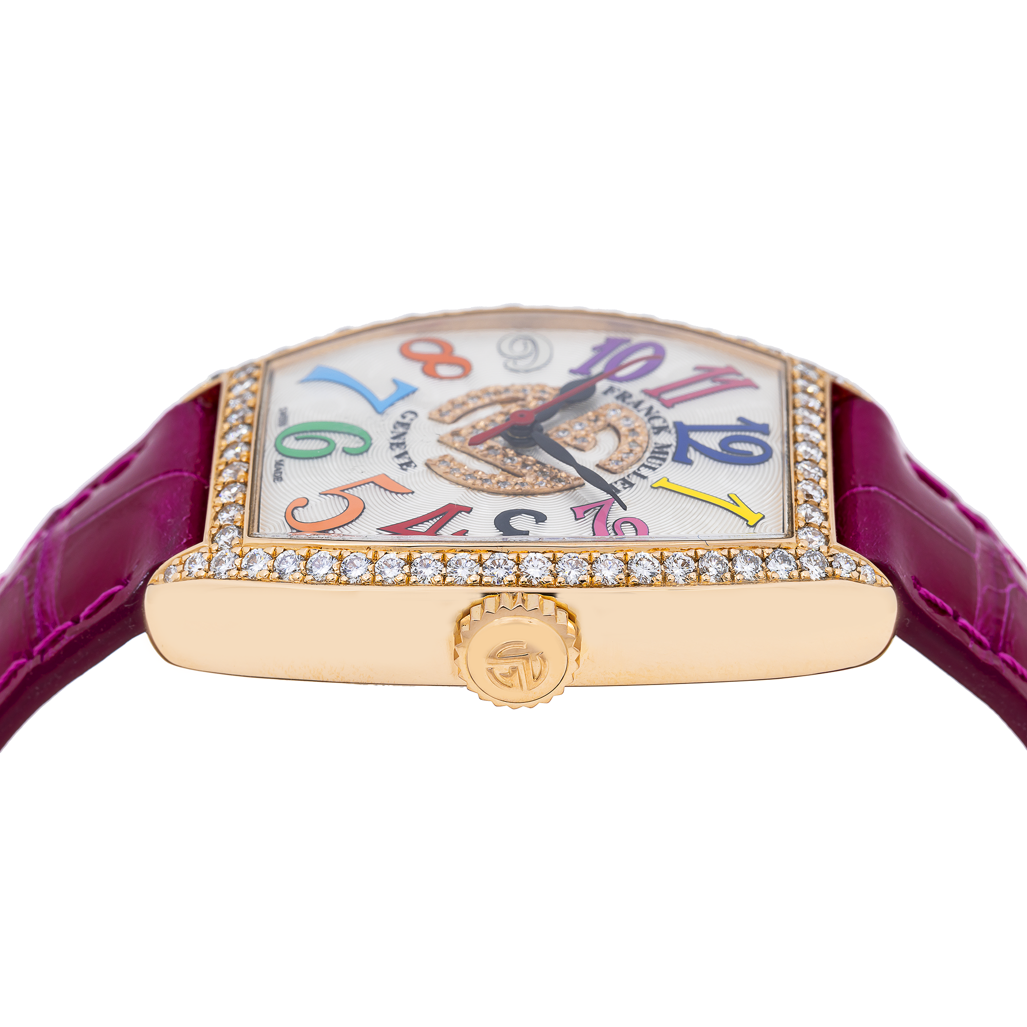 Franck Muller Cintree Curvex 7500SC 28MM White Dial with Leather Bracelet.