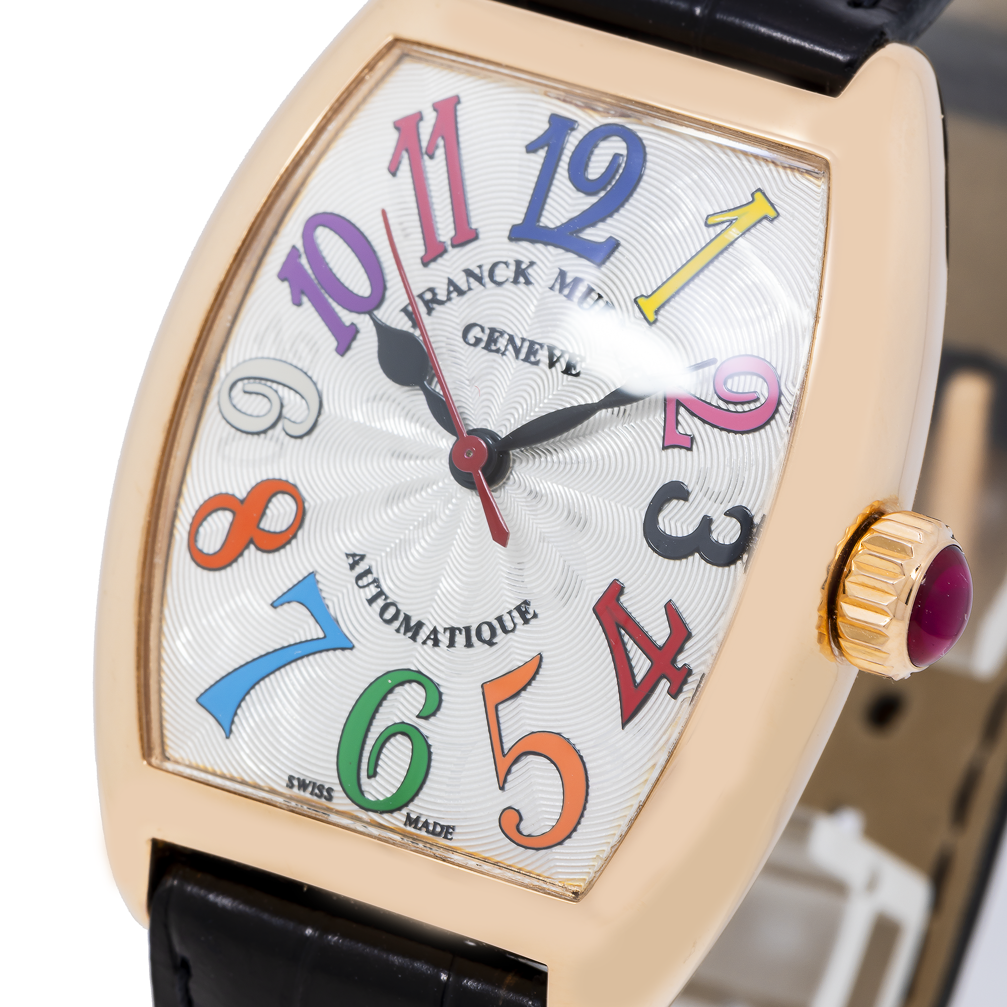 Franck Muller Cintree Curvex 7500SC 28MM White Dial with Leather Bracelet