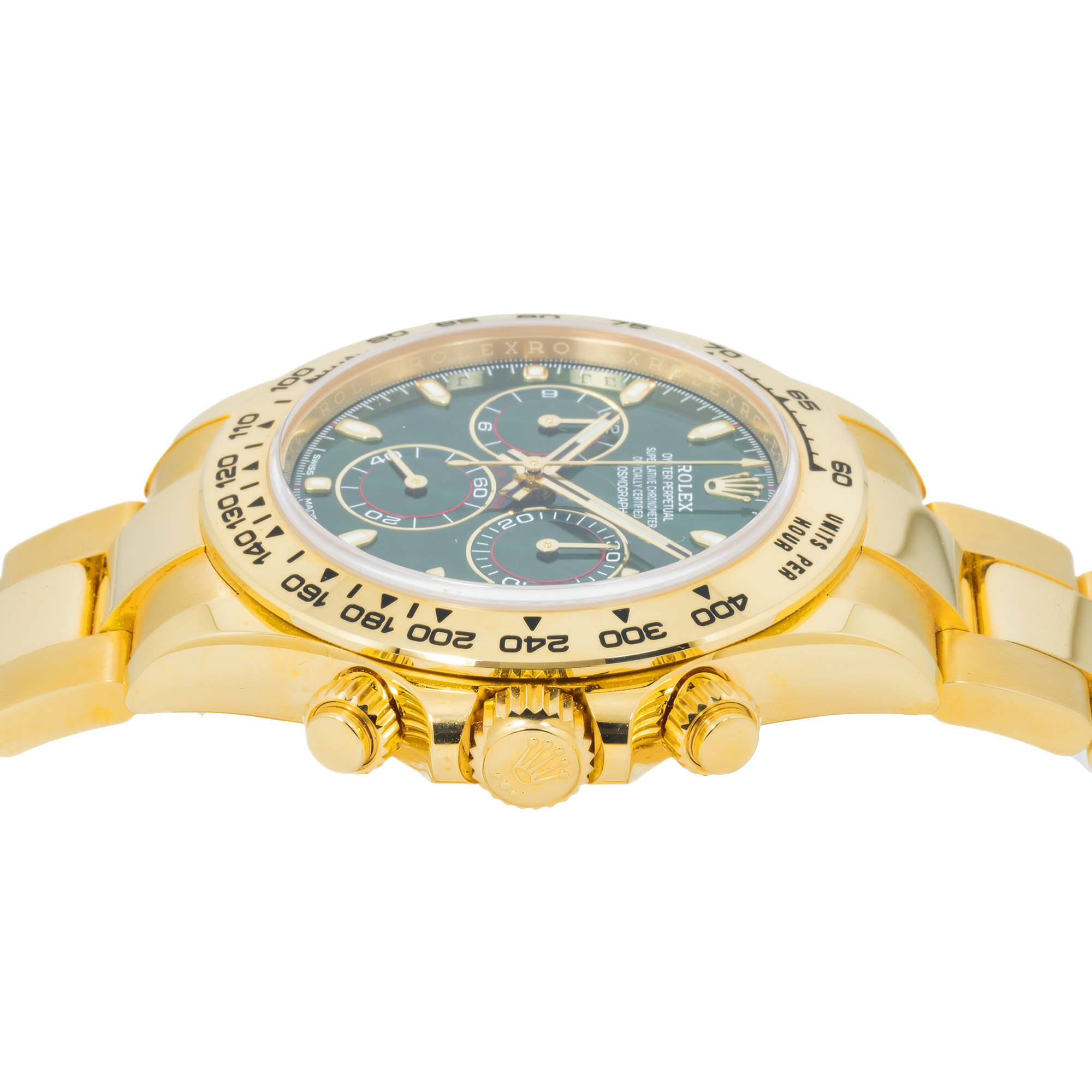 Rolex Cosmograph Daytona 116508 40MM Green Dial With Yellow Gold Oyster Bracelet