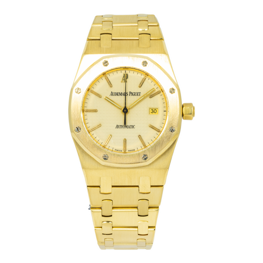 Audemars Piguet Royal Oak 15000BA 33MM Gold Tapisserie Dial With Yellow Gold Bracelet