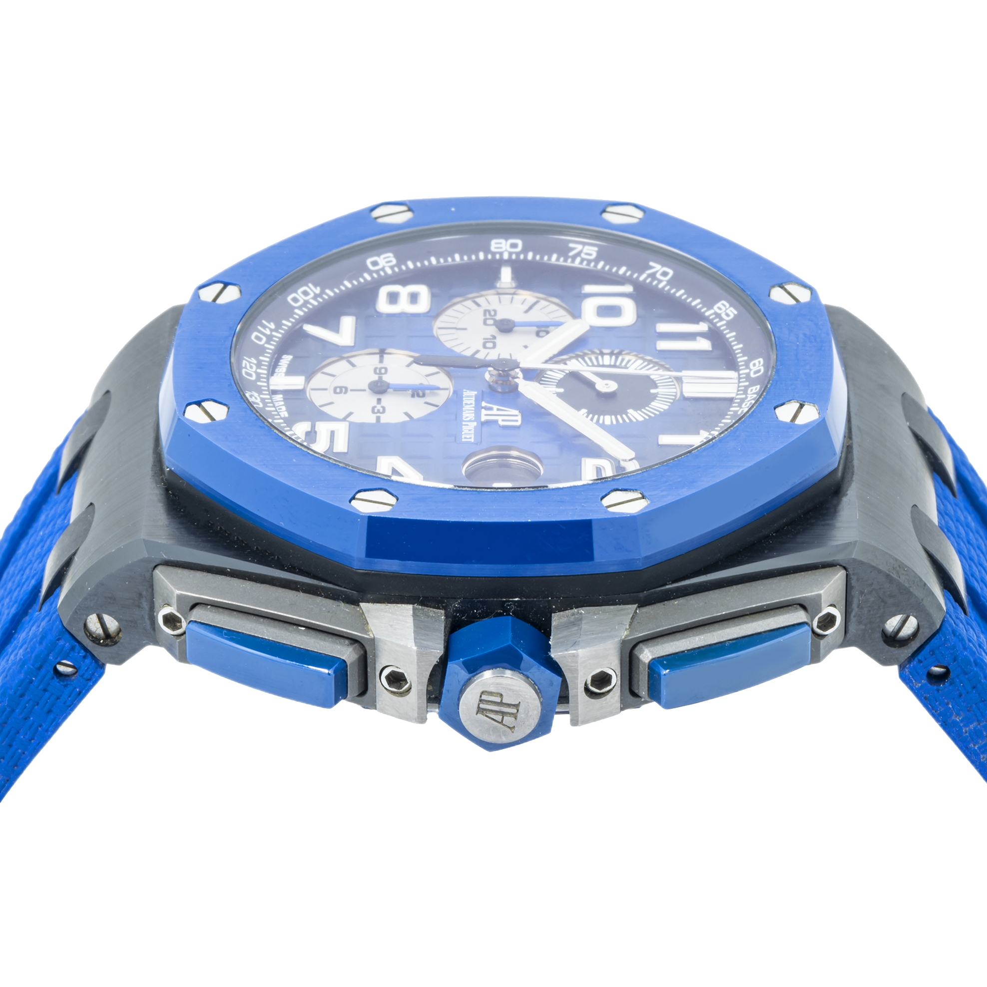 Audemars Piguet Royal Oak Offshore 26405CE 44MM Smoked Blue Dial With Rubber Bracelet