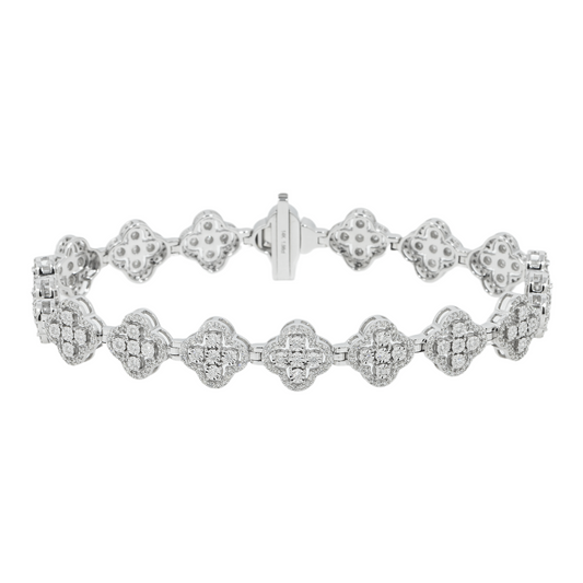 14K GOLD CLOVER BRACELET 1.86 CT
