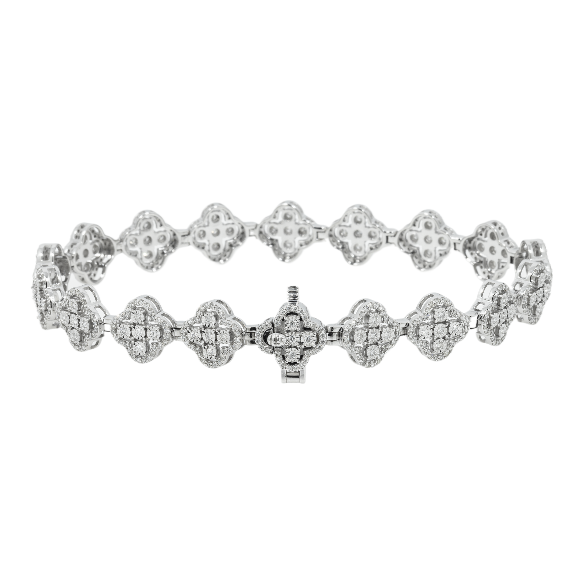 14K GOLD CLOVER BRACELET 1.86 CT