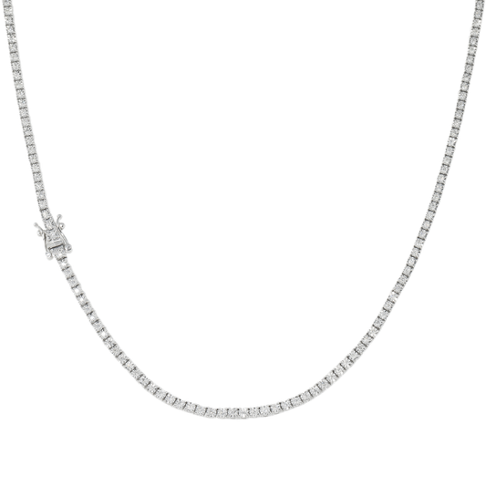 14K GOLD DIAMOND 2.5MM TENNIS CHAIN 2.60 CT