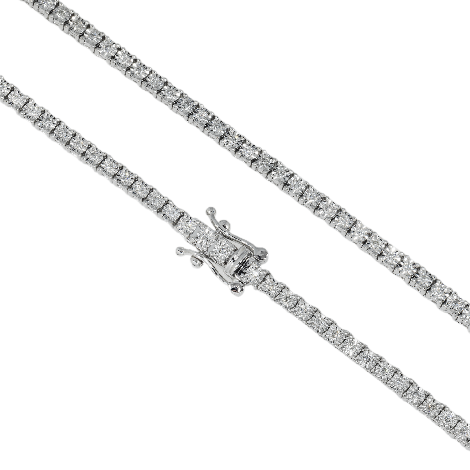 14K GOLD DIAMOND 2.5MM TENNIS CHAIN 2.60 CT