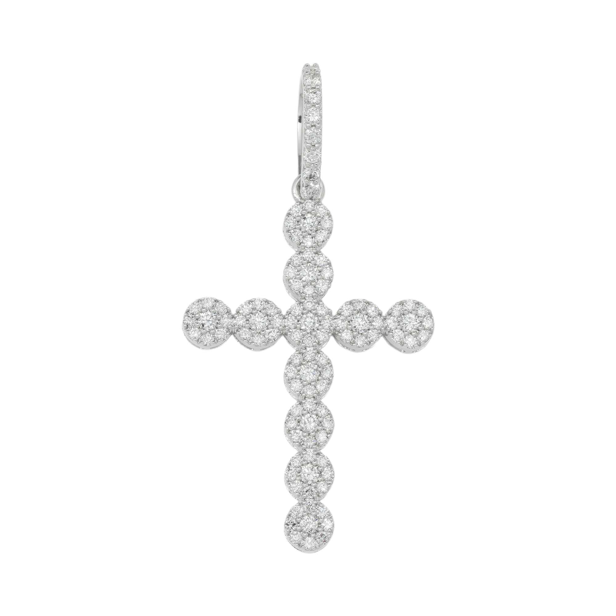14K GOLD DIAMOND CROSS PENDANT 1.50 CT
