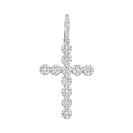 14K GOLD DIAMOND CROSS PENDANT 1.50 CT