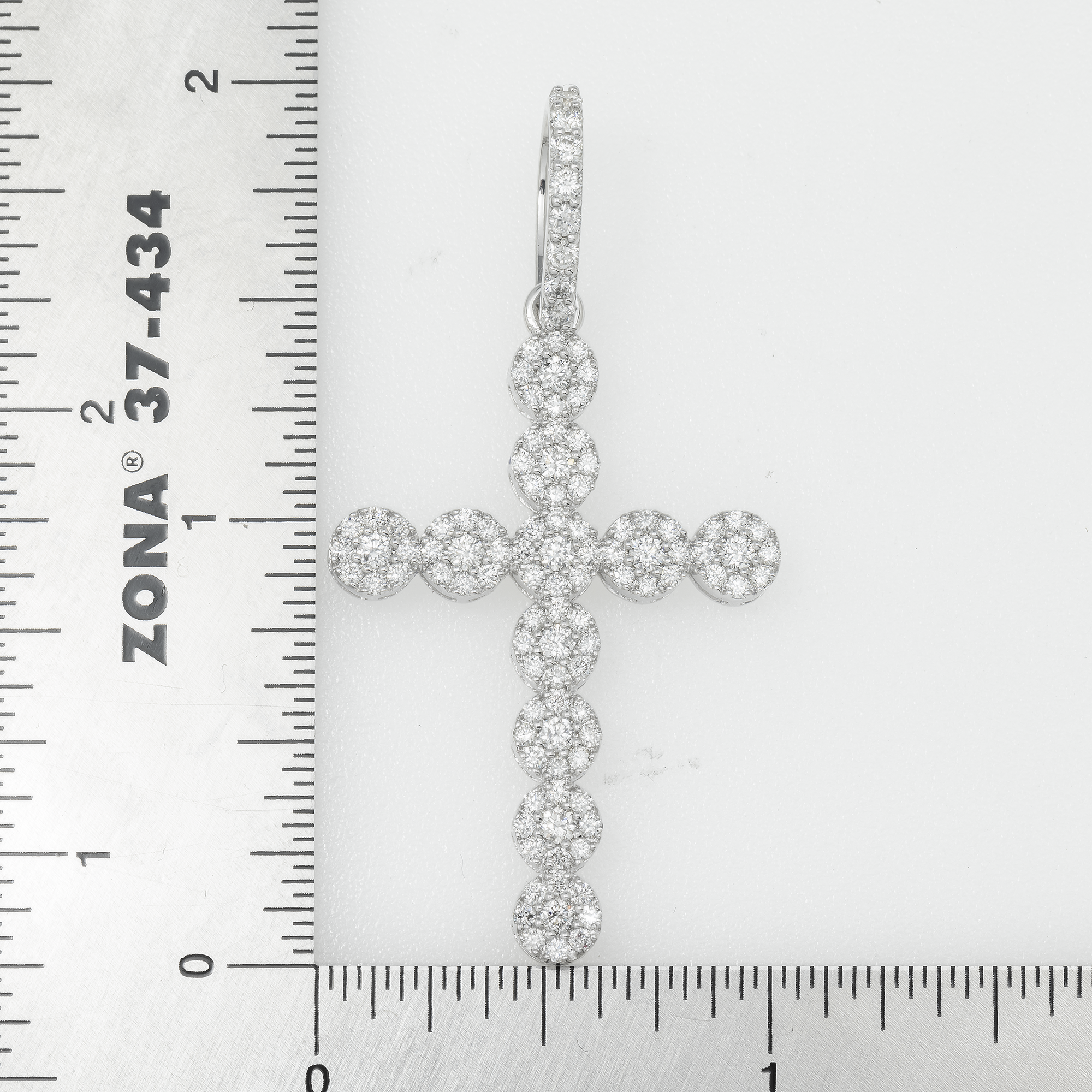 14K GOLD DIAMOND CROSS PENDANT 1.50 CT