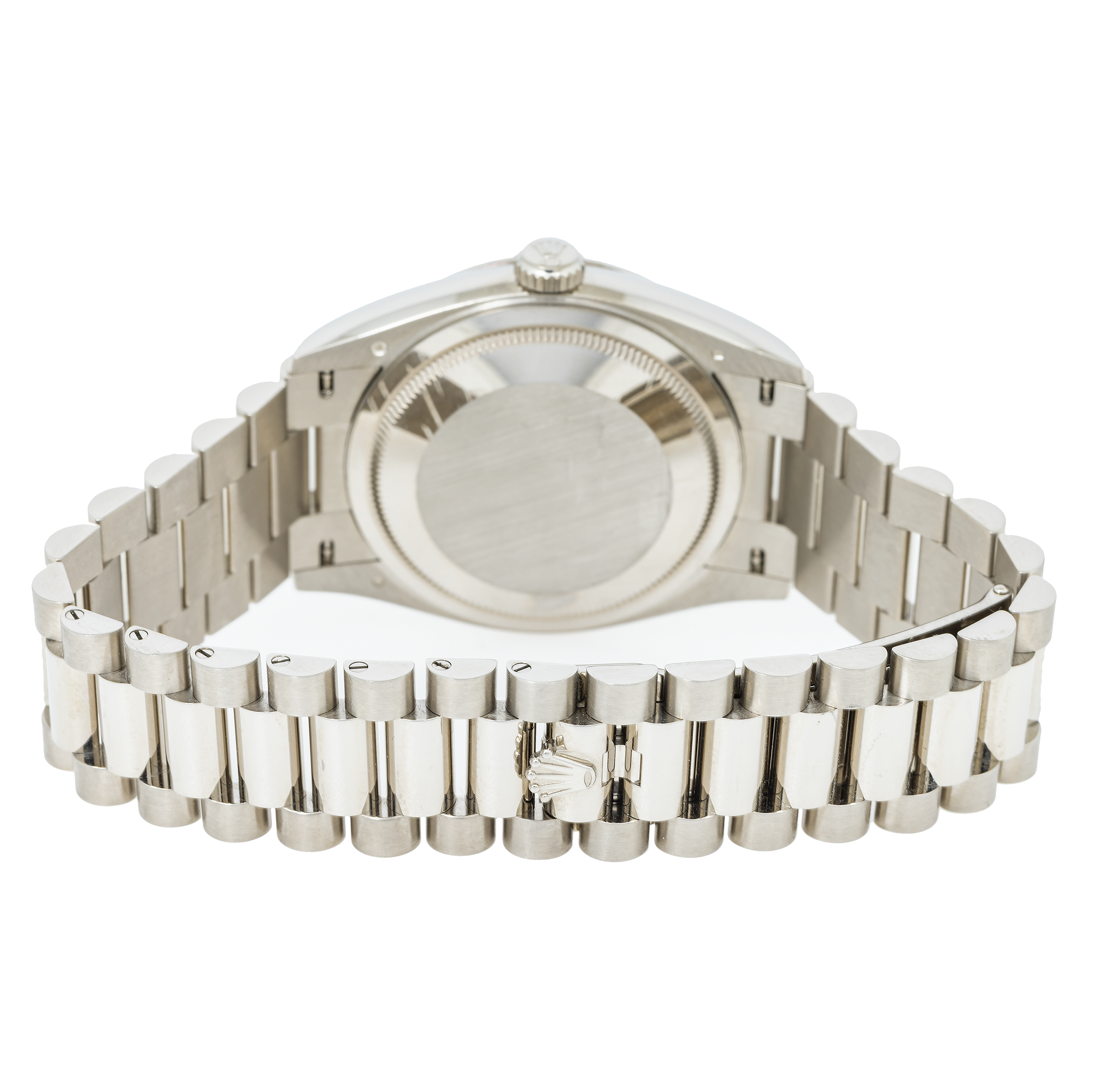 ROLEX DAY-DATE 36 PRESIDENT BLUE DIAMOND DIAL 128239 WITH WHITE GOLD PRESIDENT OYSTER BRACELET