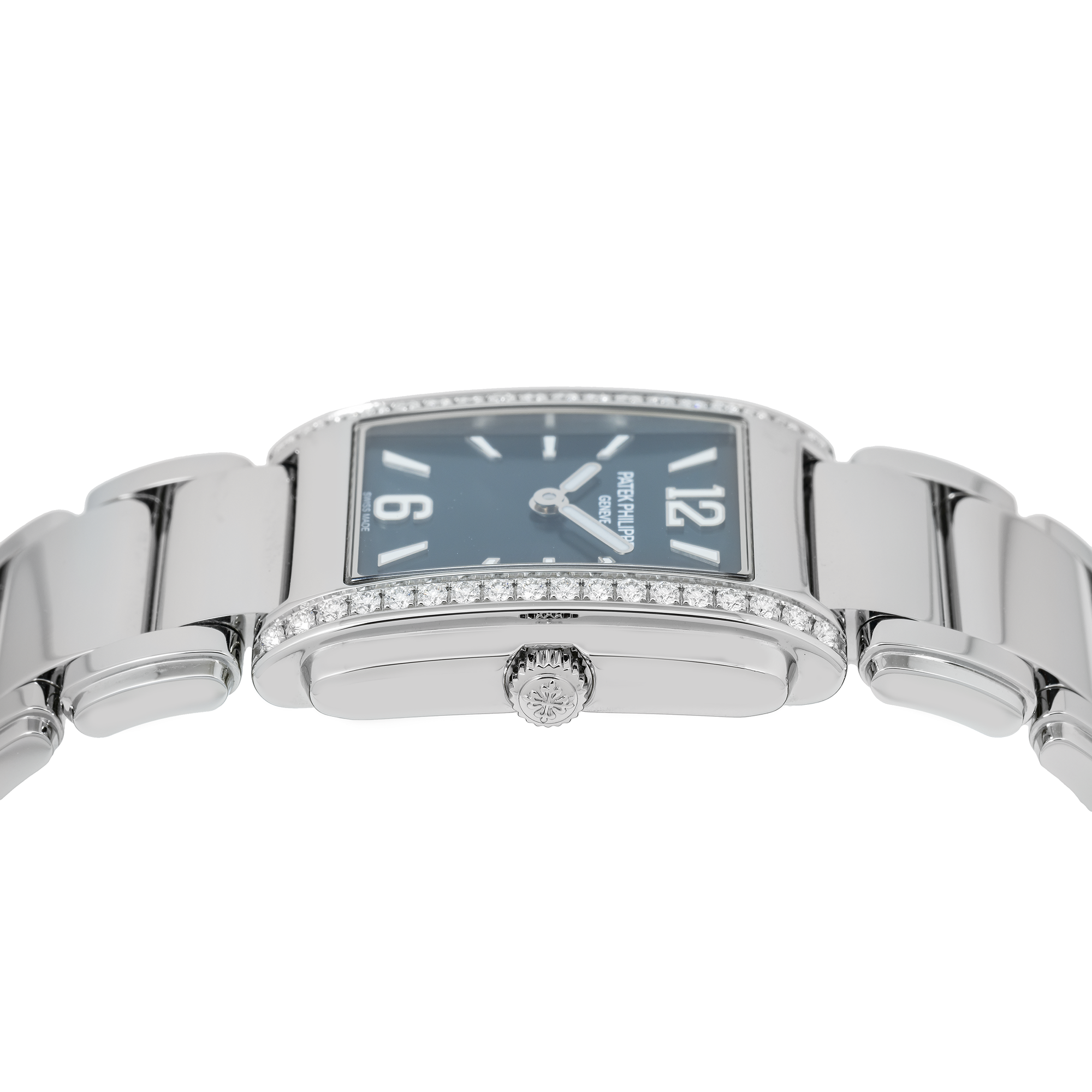 Patek Philippe Twenty~4 Ladies Stainless Steel Green Sunburst Dial 4910/1200A-011