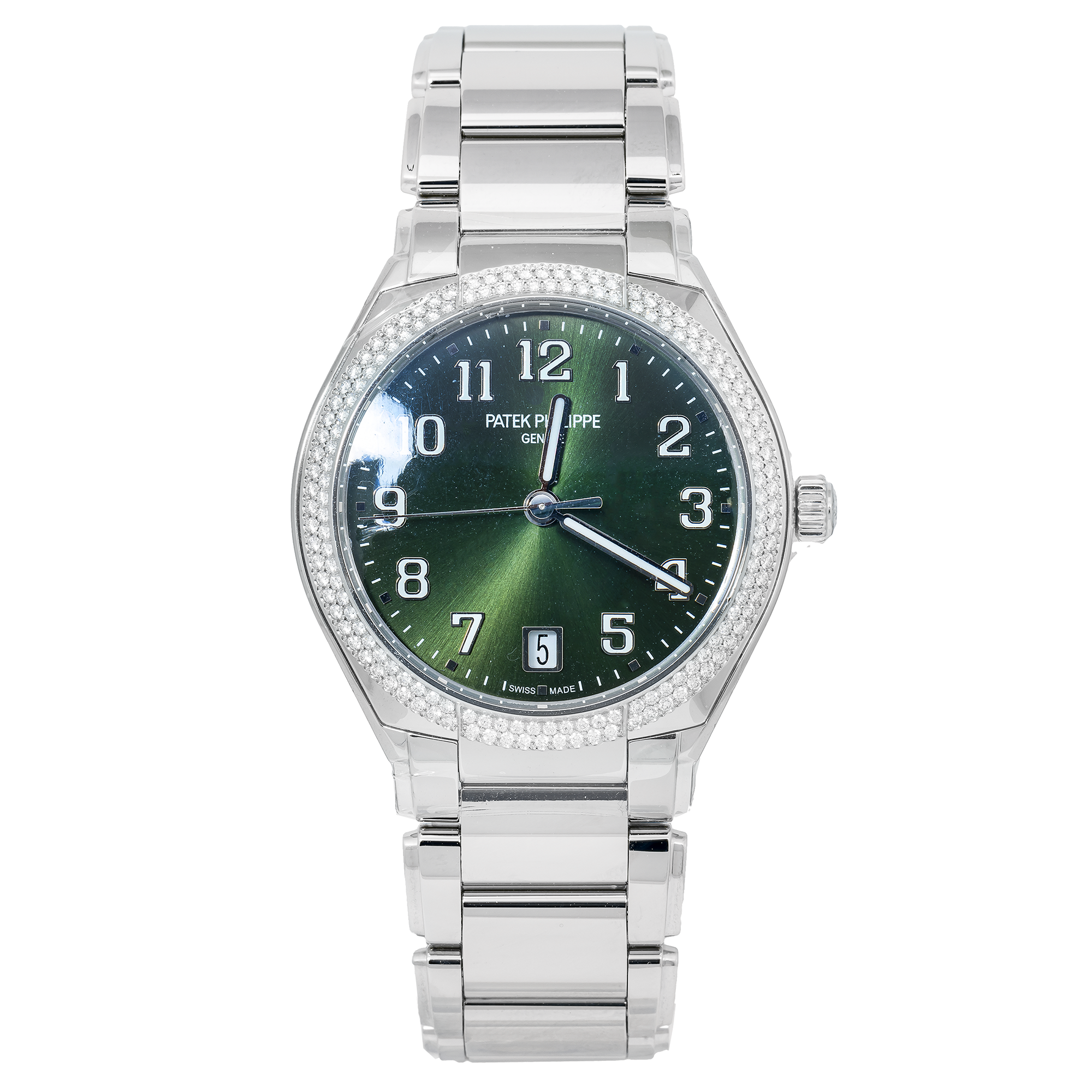 Patek Philippe Twenty~4 Ladies Stainless Steel Olive Green Dial 7300/1200A-011