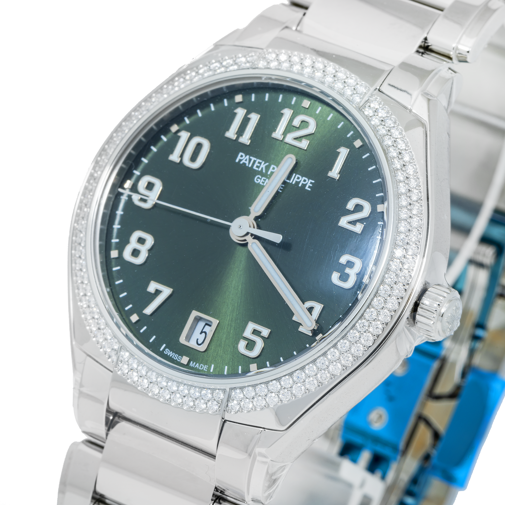 Patek Philippe Twenty~4 Ladies Stainless Steel Olive Green Dial 7300/1200A-011