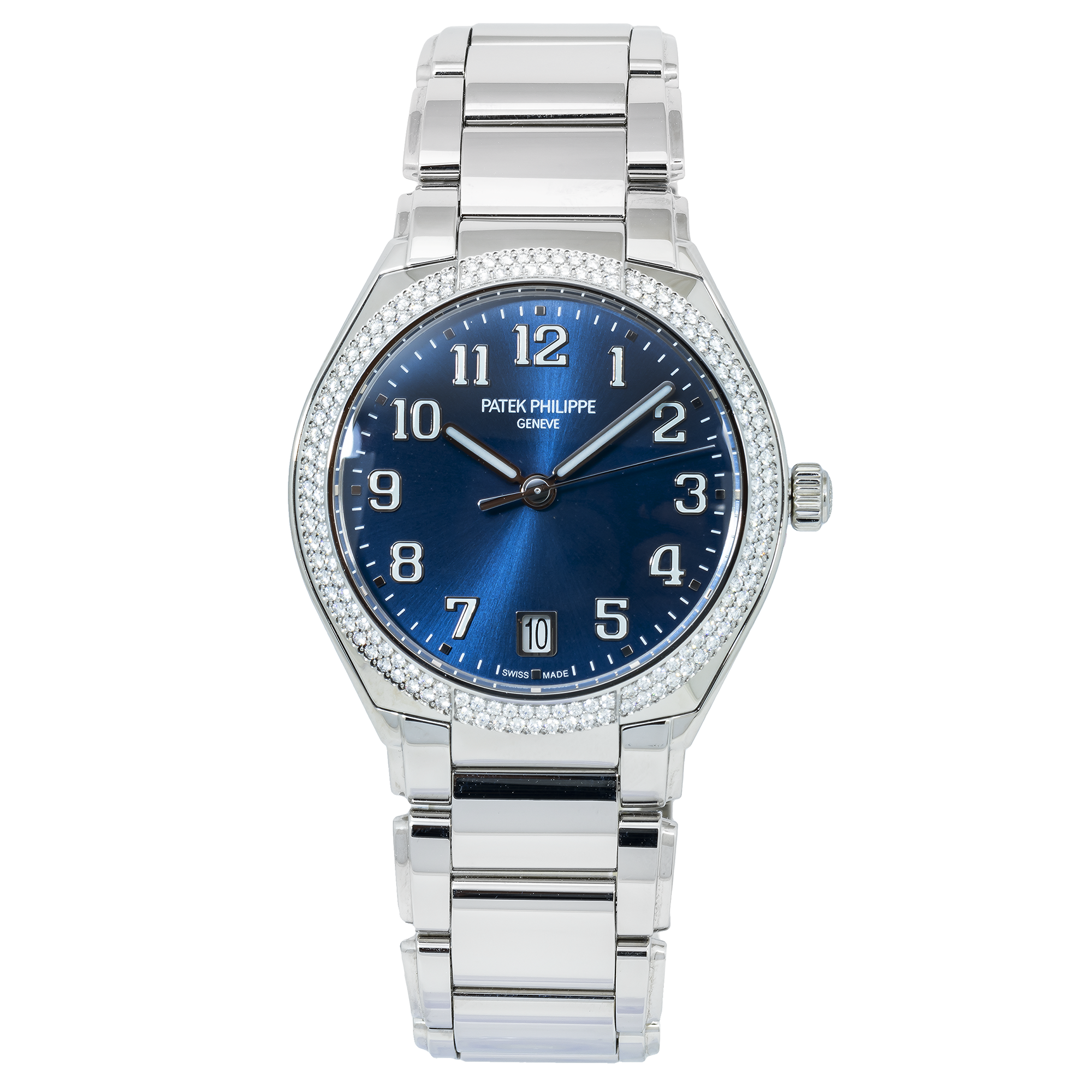 Patek Philippe Twenty~4 Ladies Stainless Steel Blue Sunburst Dial 7300/1200A-001