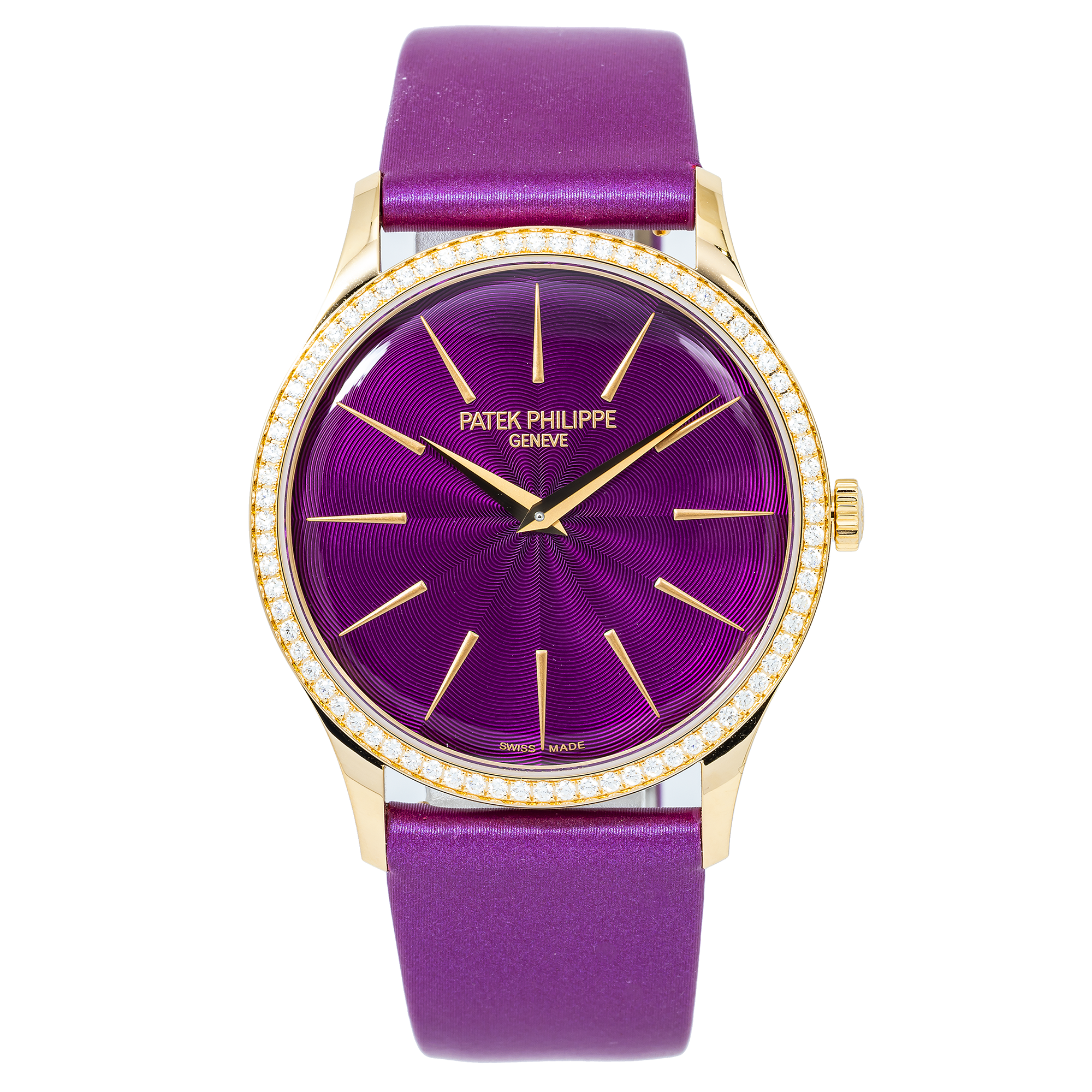 Patek Philippe Calatrava Ladies Joaillerie Rose Gold Purple Dial 4997/200R-001